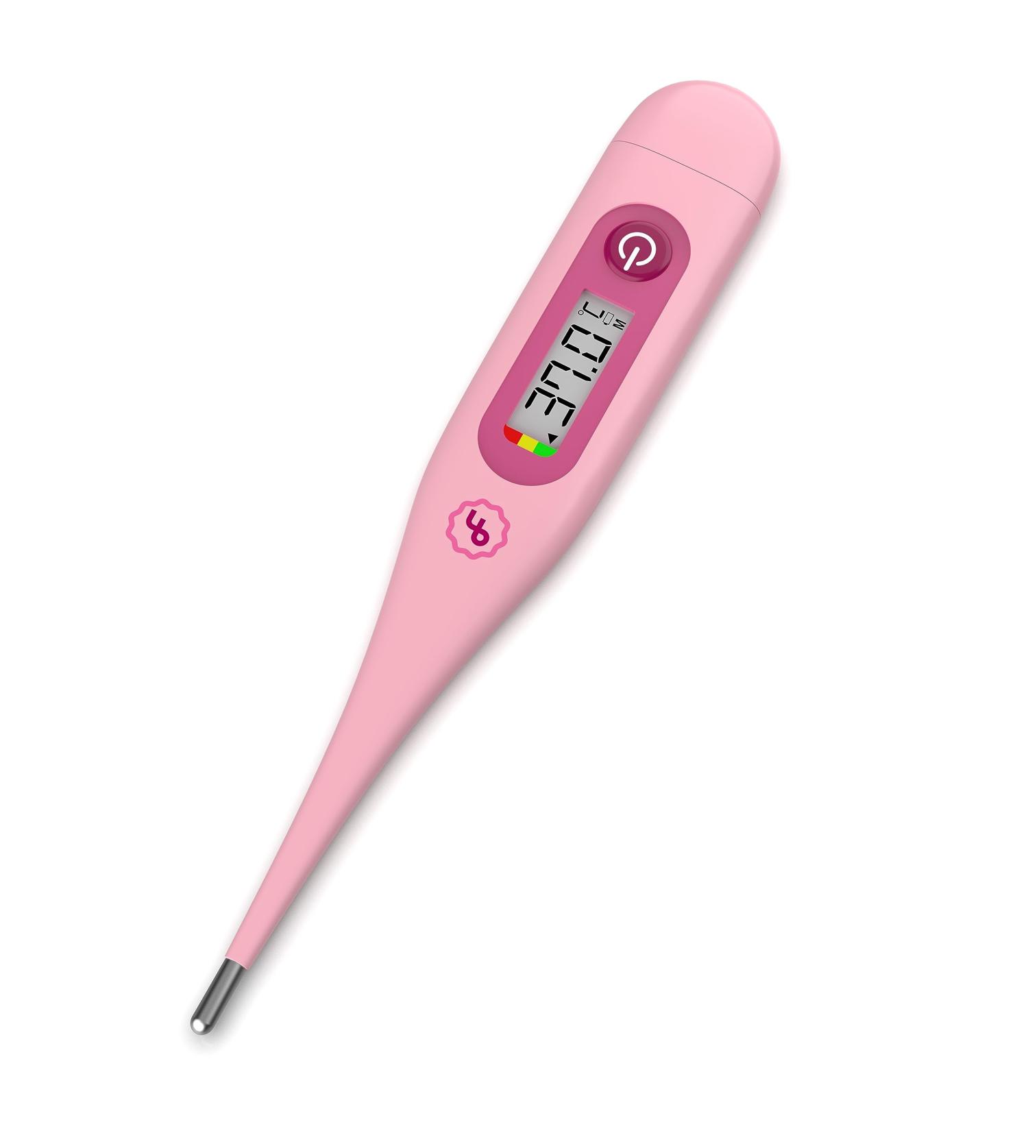 Digital Thermometer ByFloProducts Perfect Baby Thermometer with Accurate Readings and Fever Indicator - Basal Body Thermometer Oral Thermometer Rectal & Underarm with Celsius/Fahrenheit (Pink) - Buy Online on GoSupps.com
