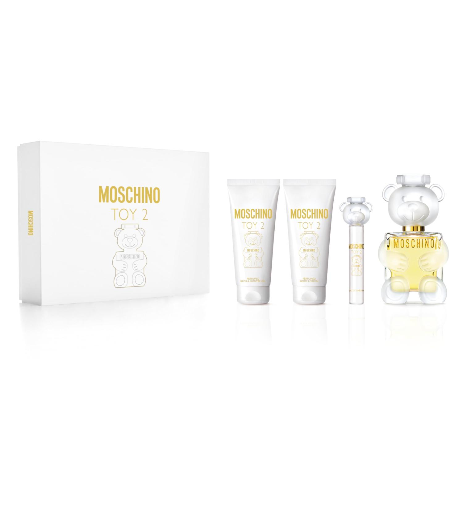 MOSCHINO Toy 2 for Women - 4 Pc Gift Set 3.4oz EDP Spray 0.33oz EDP Spray 3.4oz Body Lotion 3.4oz Shower Gel