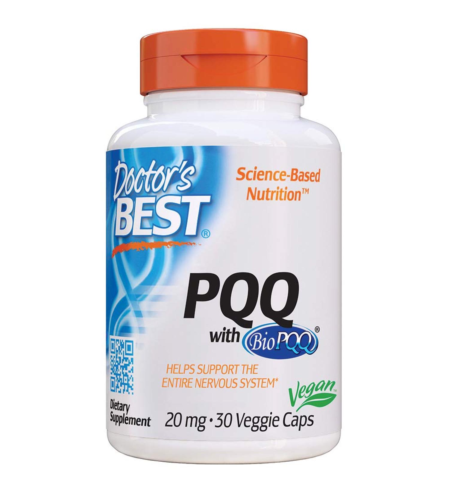 Doctor's Best PQQ with BioPQQ 20mg - 30 Veggie Capsules for Energy & Antioxidant Support - Buy Online on GoSupps.com