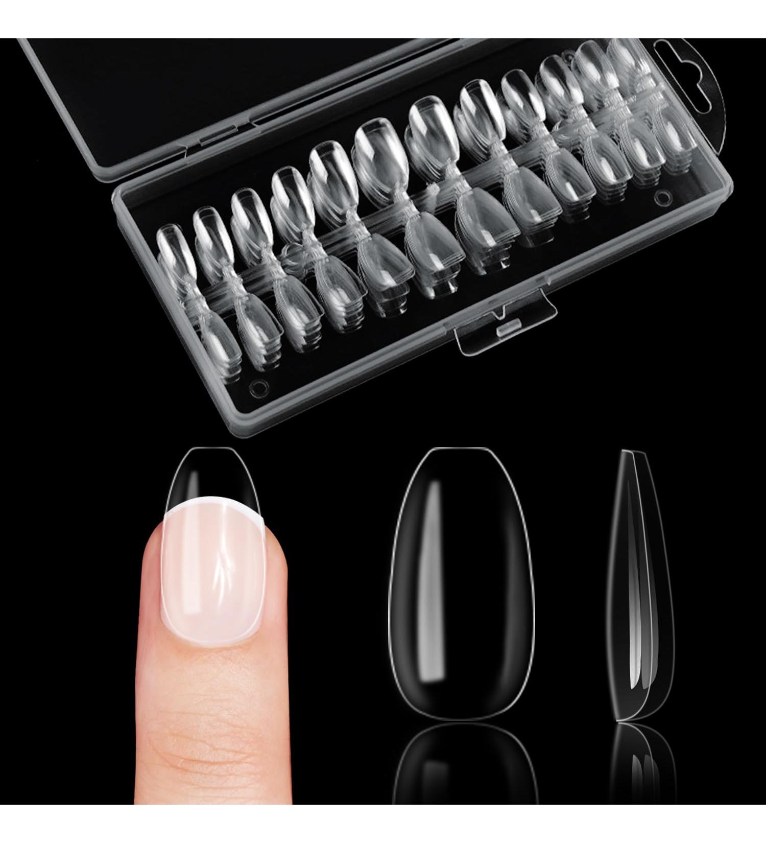 Buy Short Gel Nail Tips - 120 Clear Soft Gel Extensions 12 Sizes Perfect for Acrylic Nails - International Shipping Available - Buy Online on GoSupps.com