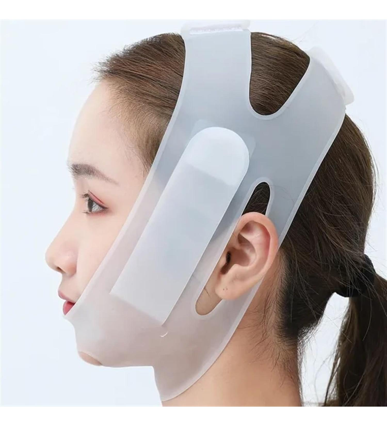 BODOBTF Beauty Face Lift Belt V Face Shaper Slimming Bandage Thin Chin Skin Firming Soft Silica Gel Facial Slimming Tool WHITE - Buy Online on GoSupps.com