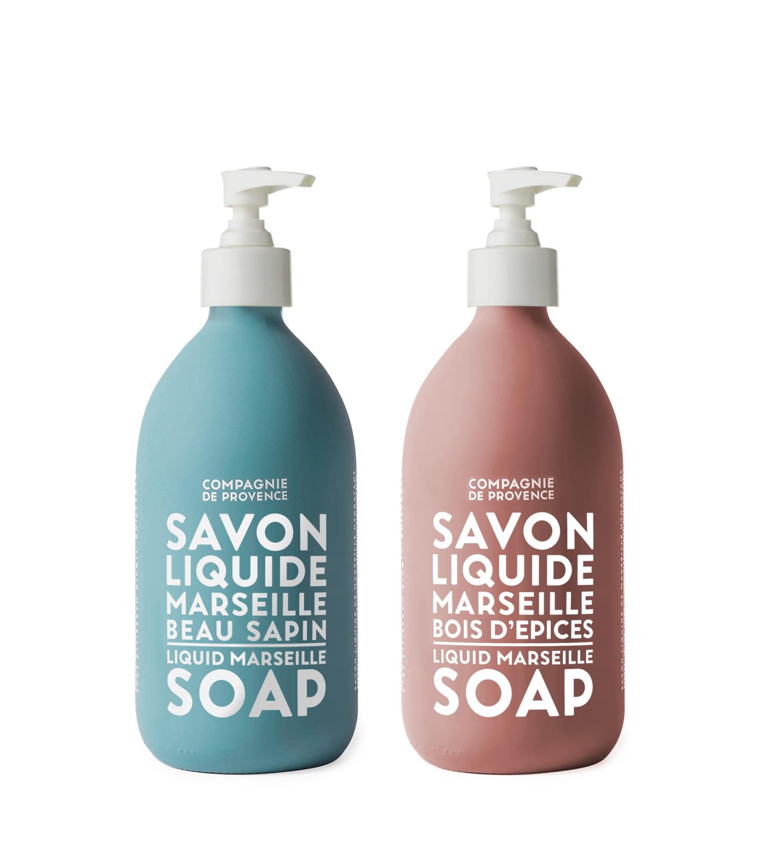Buy Compagnie de Provence Liquid Marseille Soap - Festive Pine & Woodland Spice | Holiday in Provence Duo - International Shipping Available - Buy Online on GoSupps.com