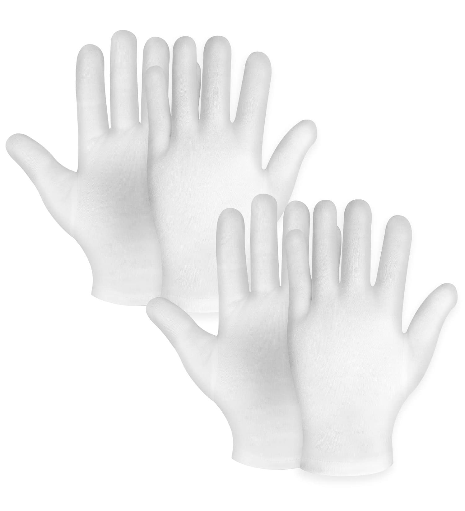 Sibba 2 Pairs Moisturizing Gloves White Cotton Gloves Overnight Bedtime Heal Eczema Sleeping Lotion Hand Spa Treatment Gloves Repair Rough Cracked Dry Chapped Hands Skin - Buy Online on GoSupps.com