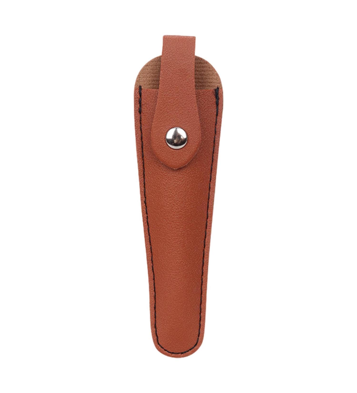Salon Hair Scissor Bag - Scissor Sheath Pouch for Hair Salon | Portable Scissors Storage Holder Protective Safety Sheath Bag for Barber Beauty Salon Home Brown - Buy Online on GoSupps.com