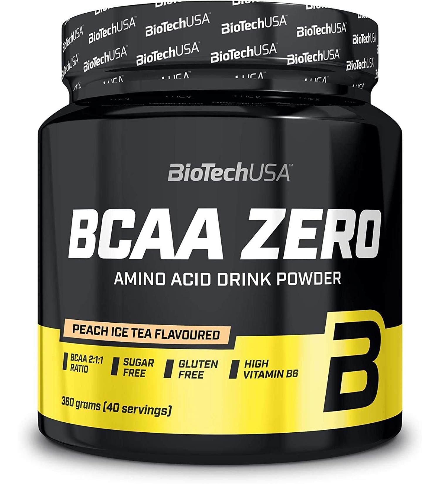 BiotechUSA BCAA Flash ZERO Peach Iced Tea 360g | Sugar-Free Sports Drink for Muscle Recovery - Buy Online on GoSupps.com