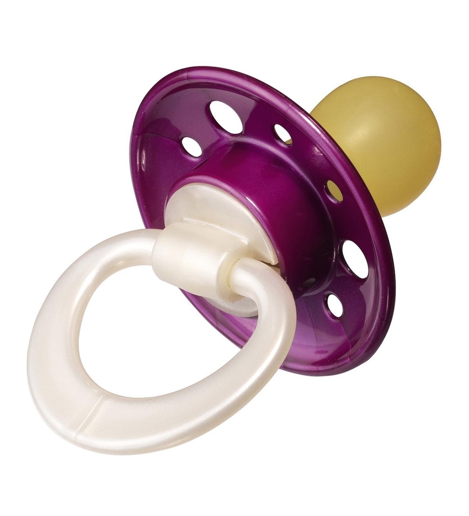 Cherry Pacifier | Round Natural Shape Size 1 (0-6 Months) | Pink-Purple & Assorted Colors - International Shipping Available - Buy Online on GoSupps.com