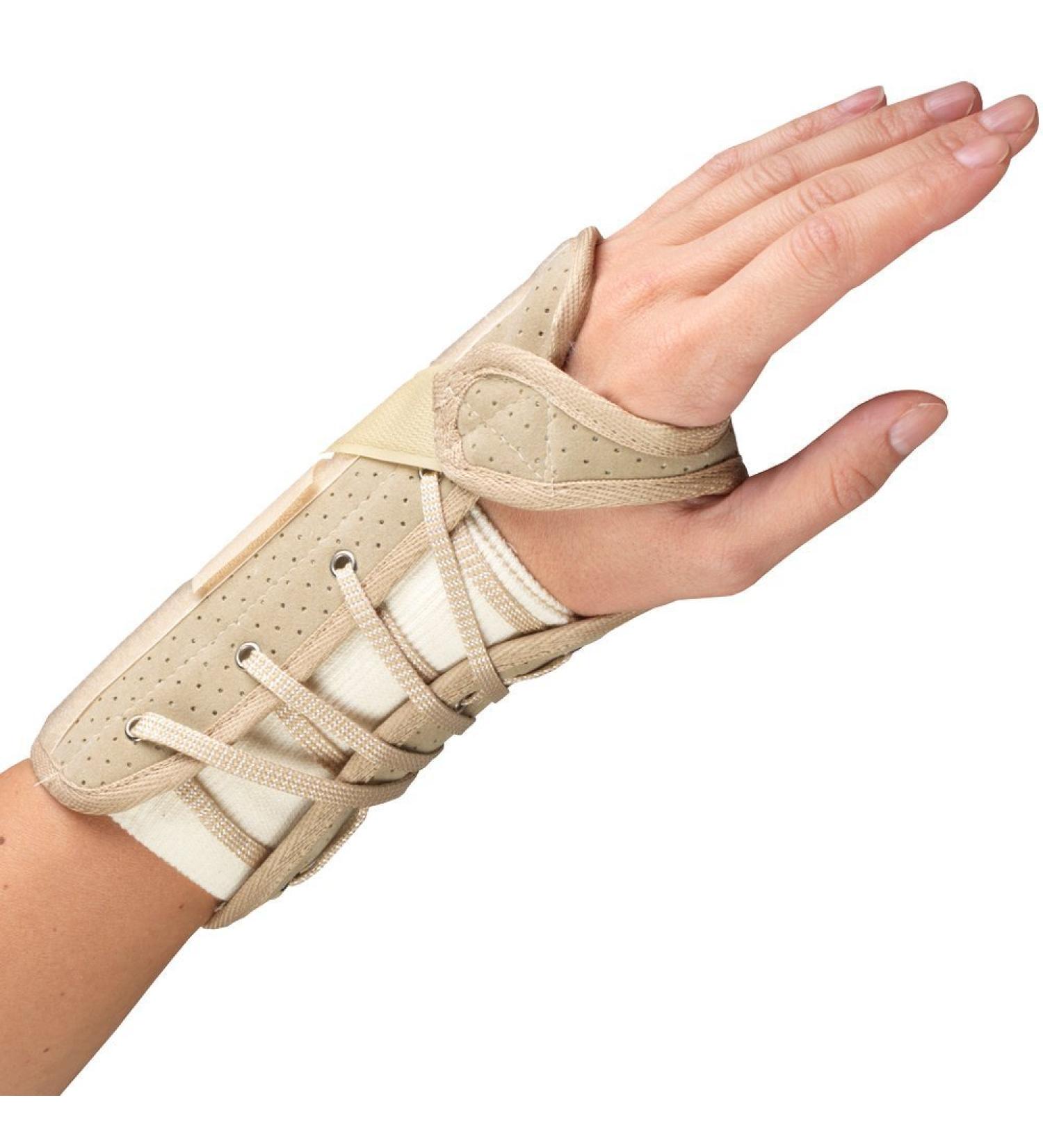 OTC Wrist Brace for Postoperative Care - Soft-Fit Lace Closure Splint for Left Hand - Small Size - Buy Online on GoSupps.com
