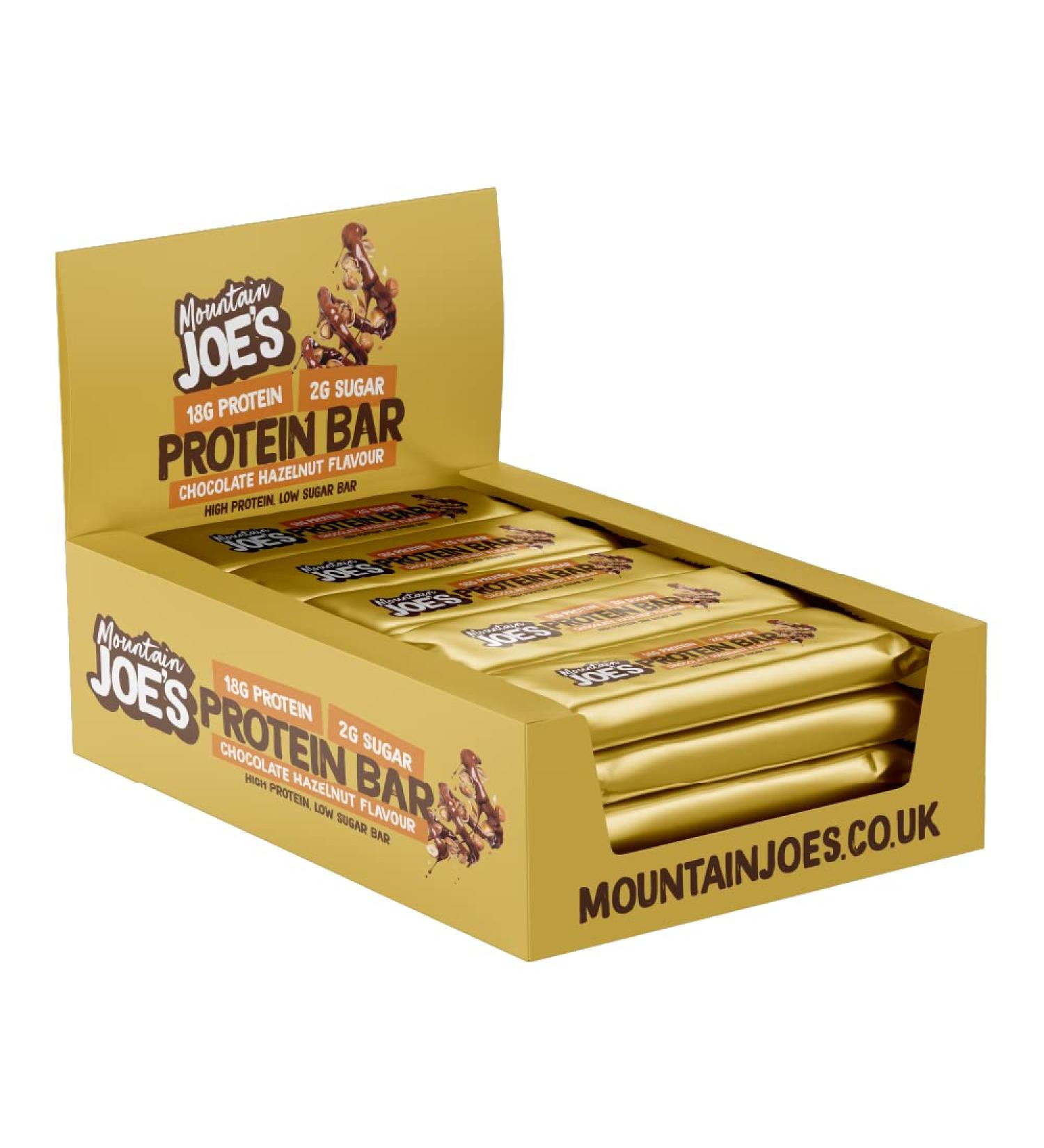 Mountain Joes Protein Bar 12x55g (Chocolate Hazelnut) - Buy Online on GoSupps.com