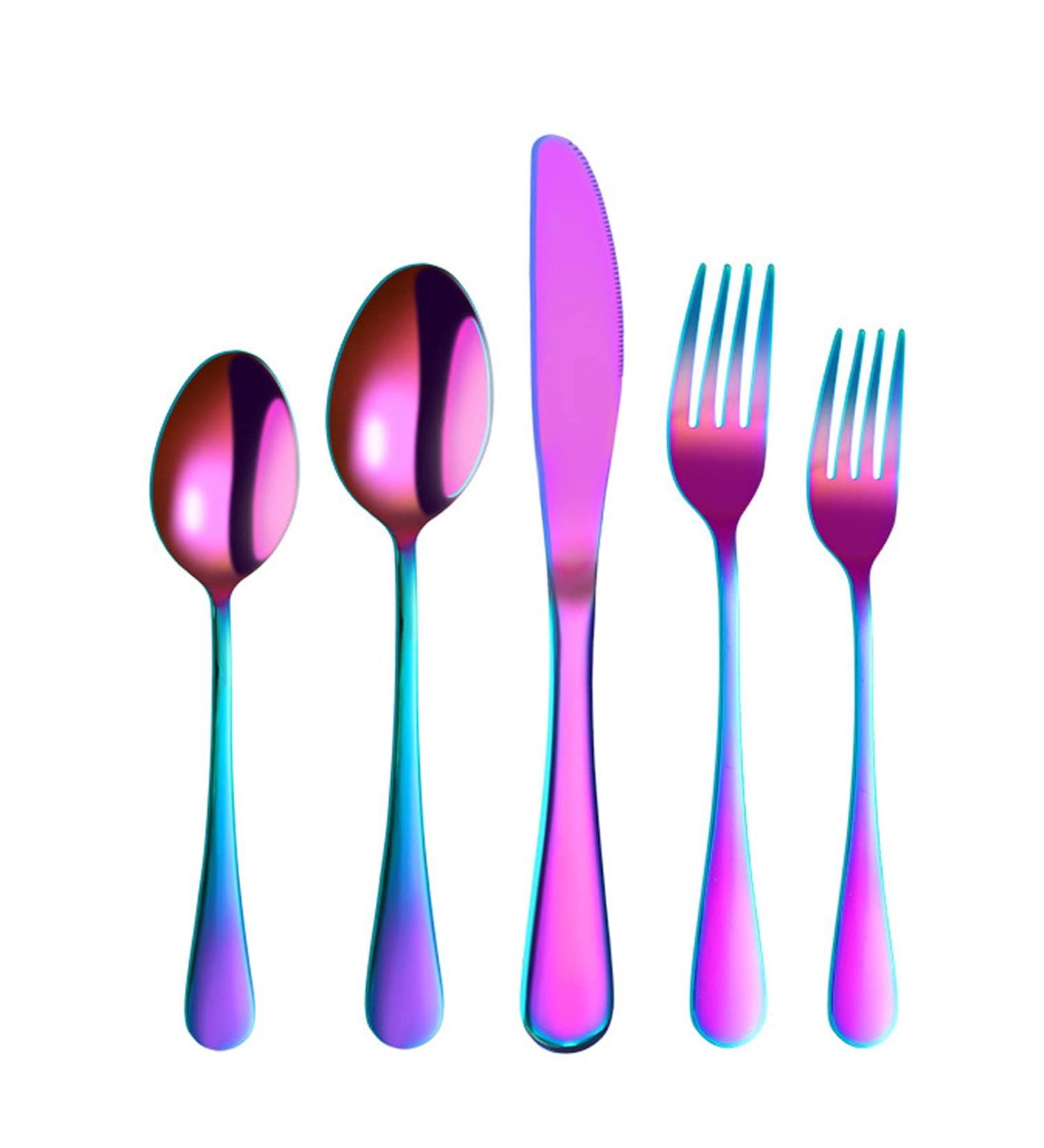 Cutlery Set Portable Cutlery Set Hand Washable Reusable Perfect for Birthday Parties Buffets Picnics Kitchenware (Size : Color) - Buy Online on GoSupps.com