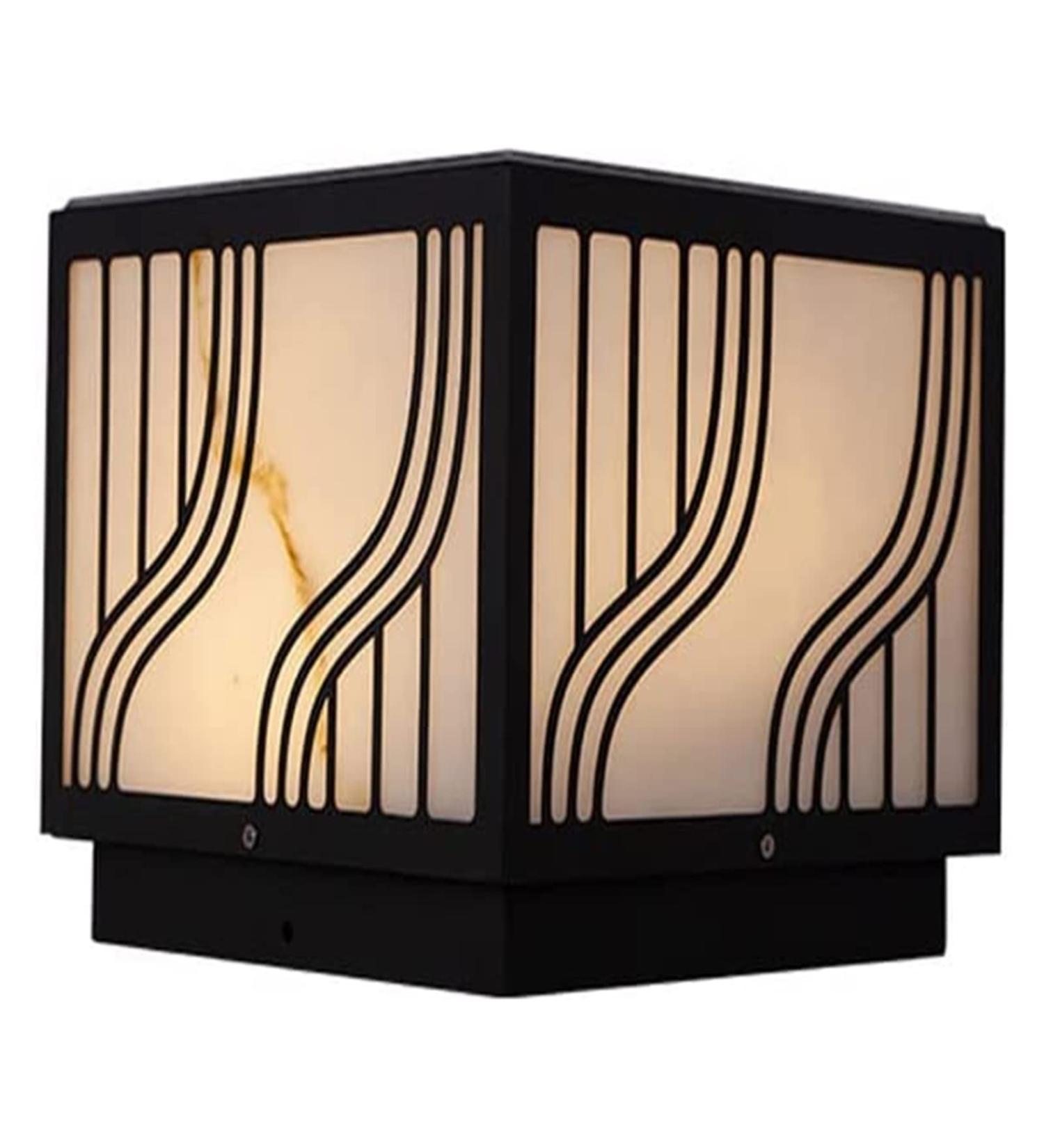 Courtyard Light Solar LED Pillar Light Classic Square Column Head Lamp IP65 Waterproof Outdoor Column Lamp Garden Grass Pillar Lantern for Courtyard Villa Decoration Landscape Lamp - Buy Online on GoSupps.com