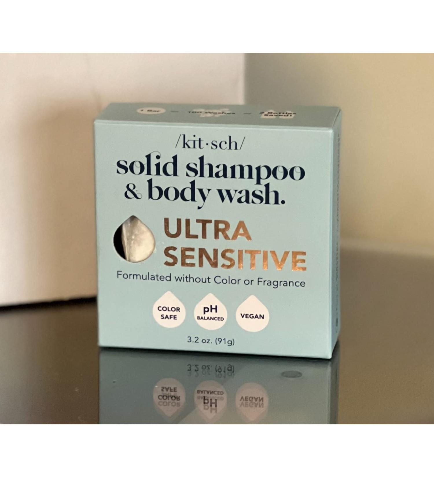 2-in-1 Shampoo & Body Wash Bar - Ultra Sensitive Bar Shampoo and Body Bar Soap for Radiant Hair & Skin | Fragrance Free Solid Shampoo Bar for Hair & Natural Body Soap | Zero Waste - 3.2oz