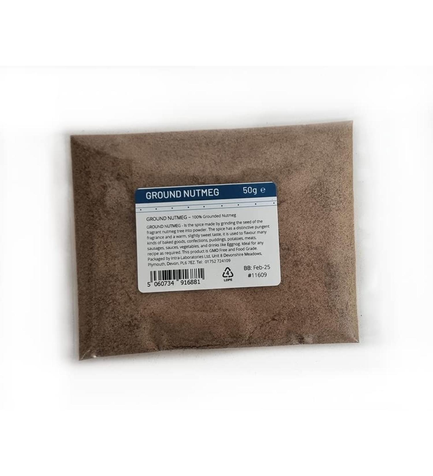 Entirely Ingredients Ground Nutmeg 50g - Selected for the Premium Quality - Premium Food Grade - Buy Online on GoSupps.com