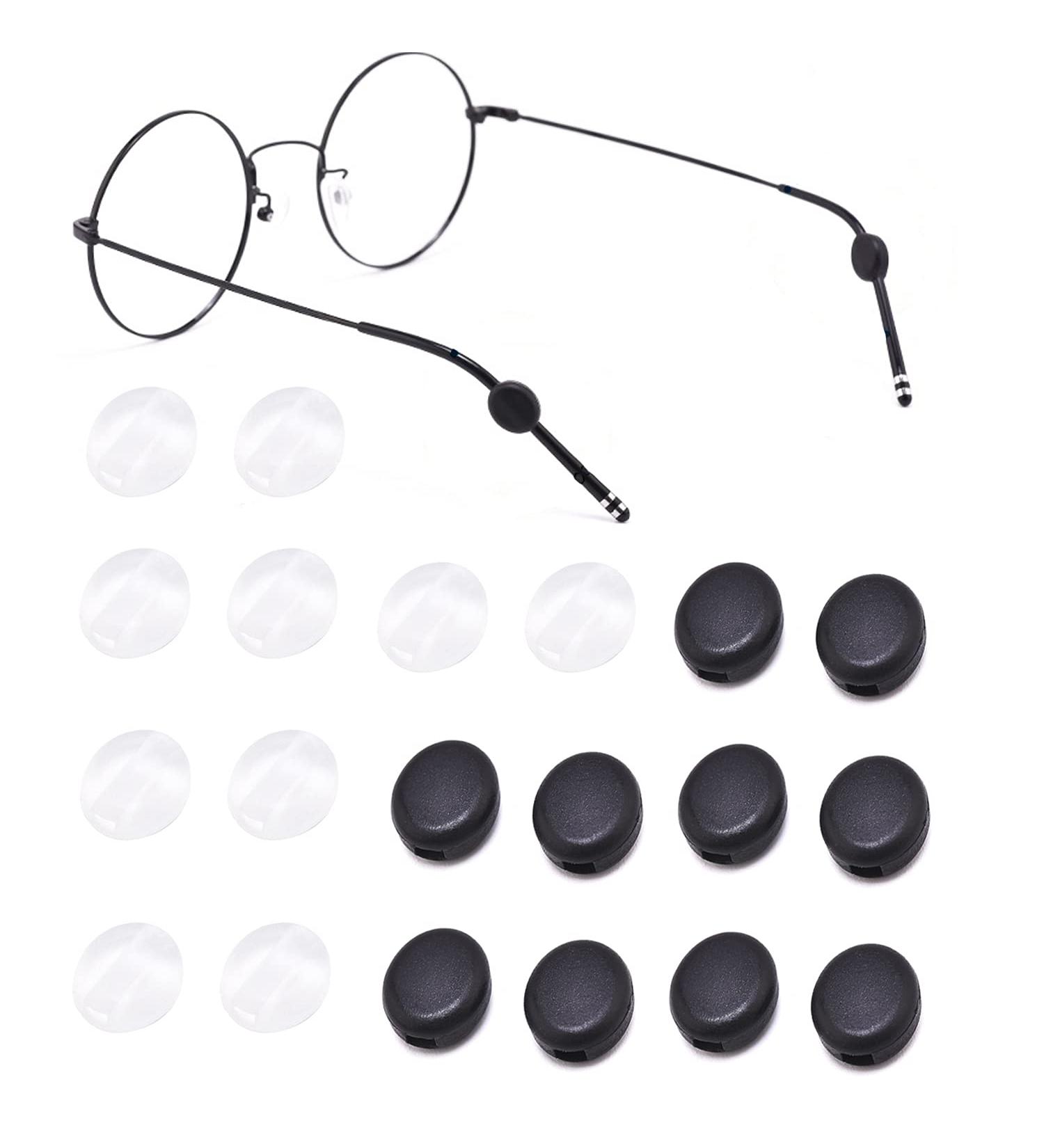 Opugit Anti-Slip Glasses Ear Hooks - 10 Pairs Silicone Comfort Holders for Sports Glasses - Black/White - Buy Online on GoSupps.com