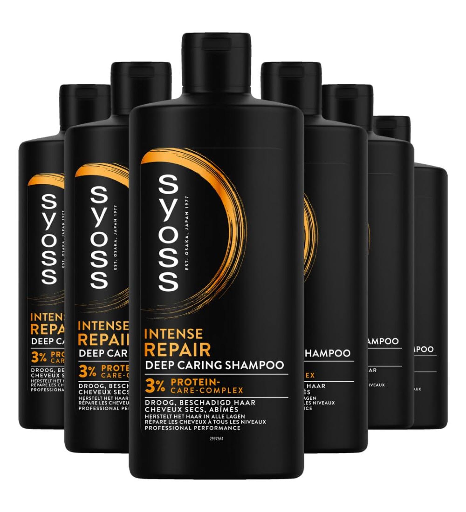 6x Syoss Repair Shampoo 440 ml - Multipack