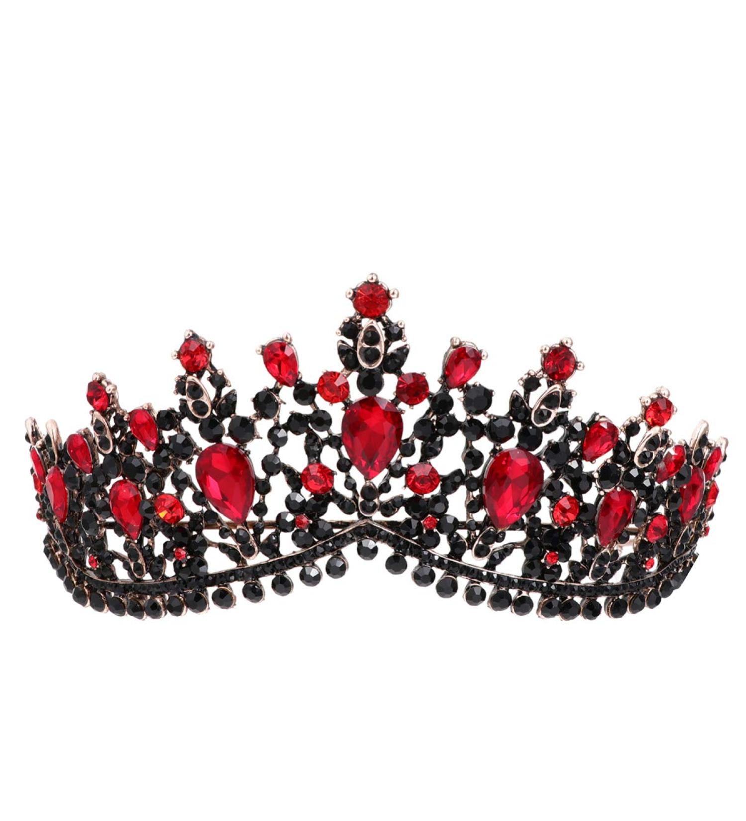 Elegant Lurrose Antique Green Crystal Crown - Vintage Bridal Headgear & Jewelry for Weddings - Princess Queen Diadem - Buy Online on GoSupps.com