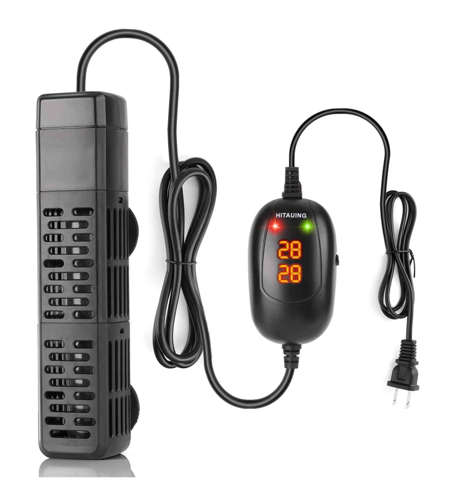 Hitauing Aquarium Heater 100W Over-Temperature Protection & Auto Shut-Off | Ideal for Salt & Fresh Water 50-125L - Buy Online on GoSupps.com