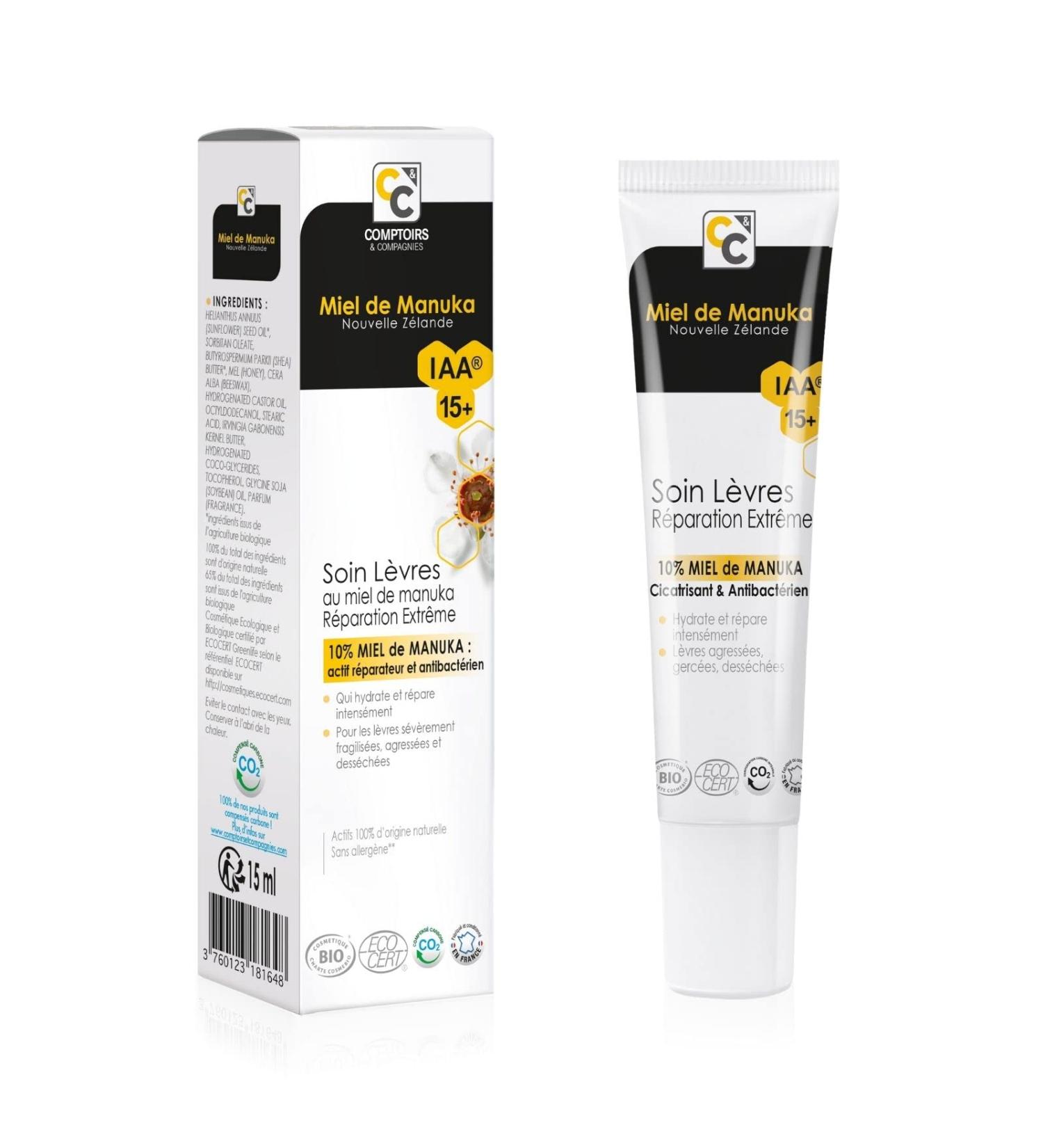 Comptoirs et Compagnies - Bio Extreme Repair Lip Care with 10% Manuka Honey IAA15+ - MGO 550-15 ml