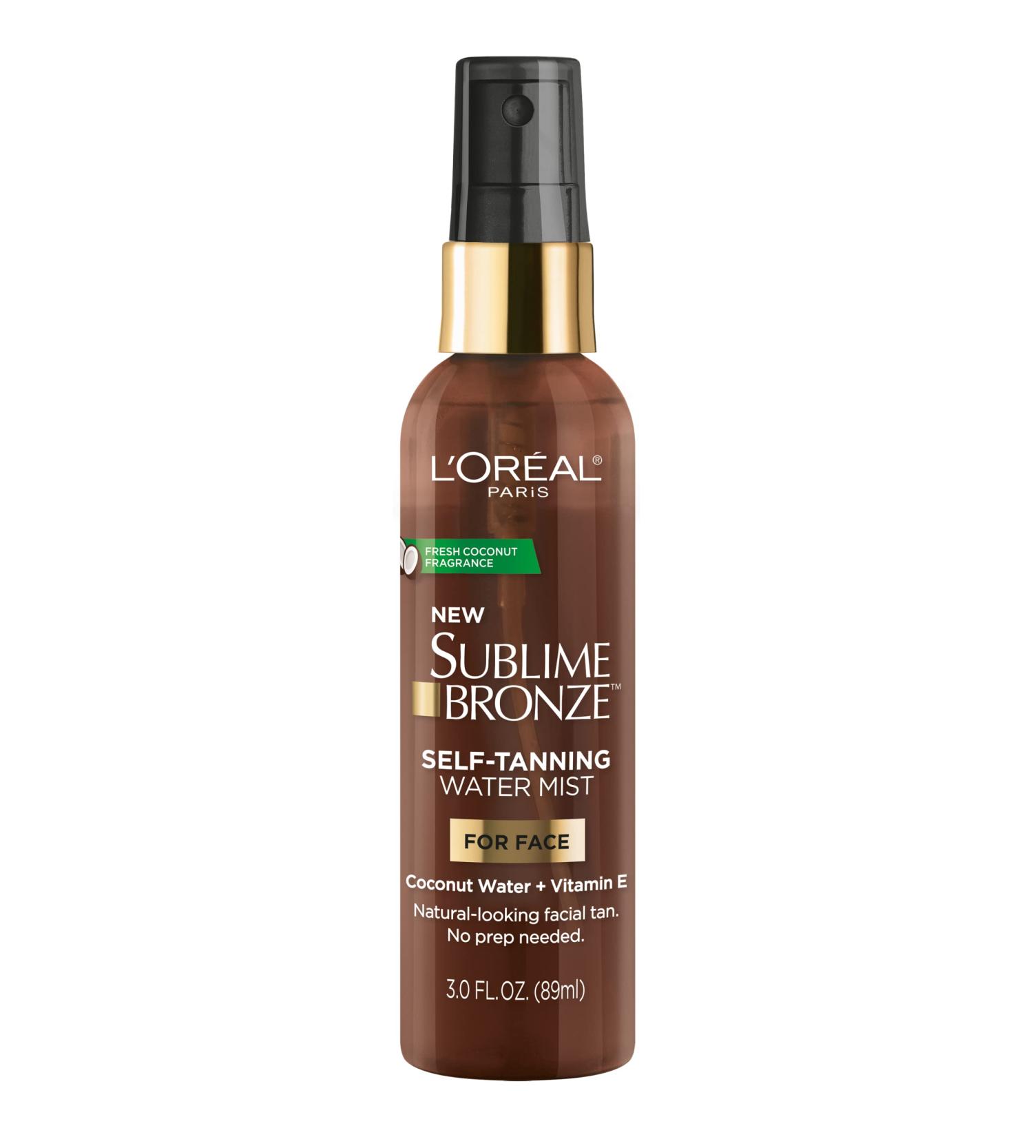 L'Oreal Paris Sublime Bronze Self-Tanning Facial Mist - Coconut Water & Vitamin E - 3 fl. Oz - Buy Online on GoSupps.com