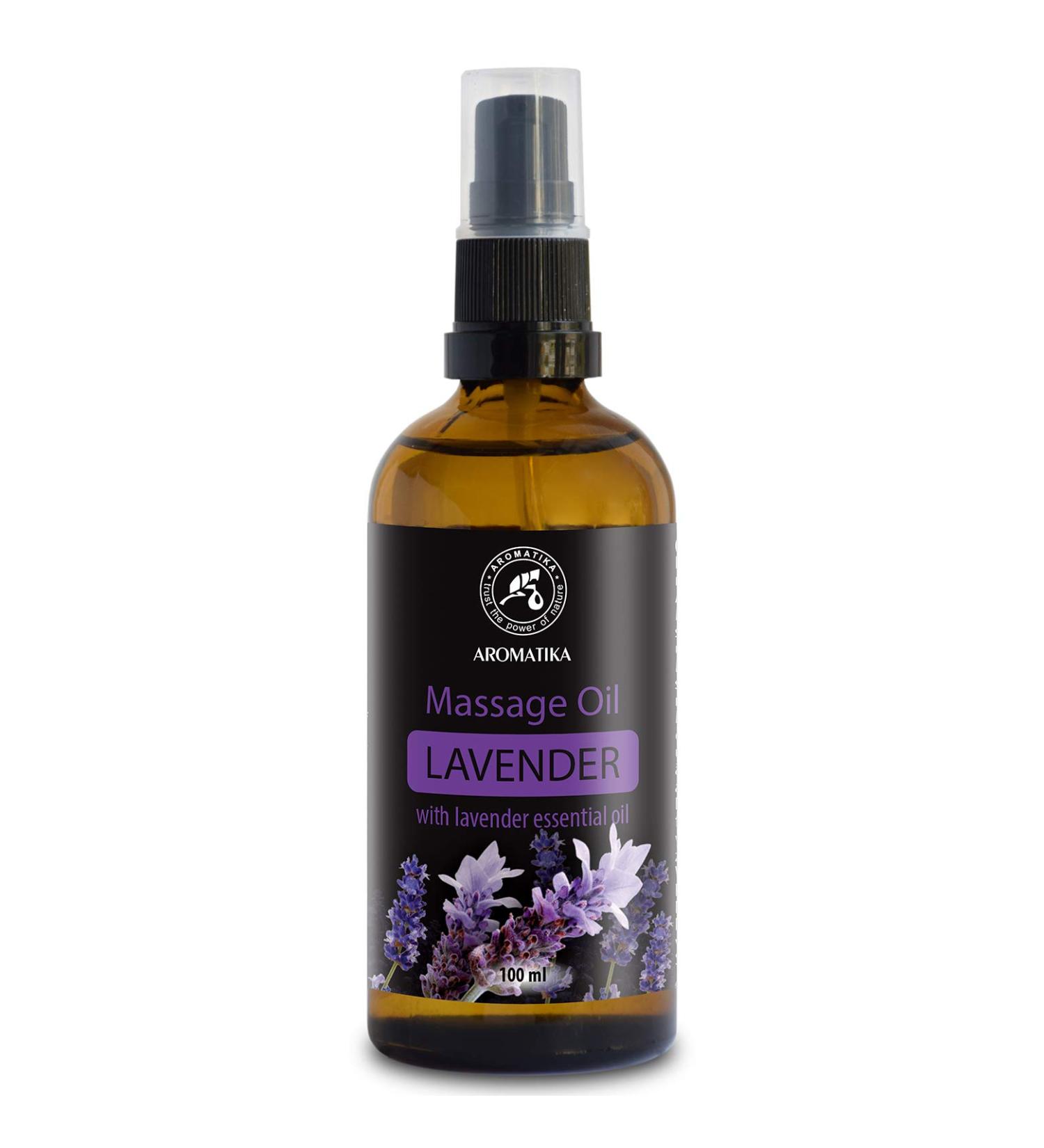 Pure Lavender Massage Oil 100ml | Stress Relief Relaxation & Beauty | International Shipping - Buy Online on GoSupps.com