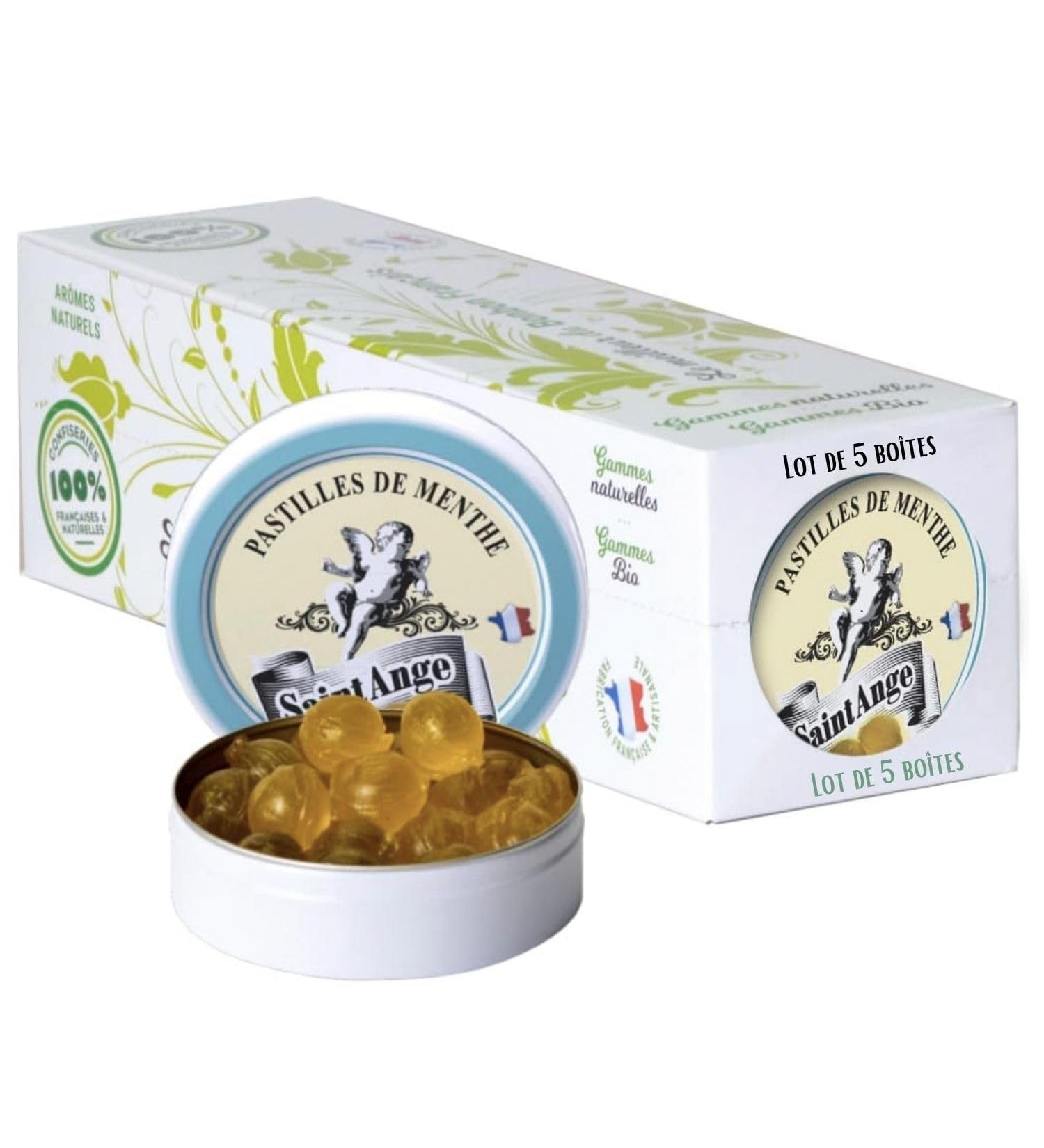 Lot 5 boxes | Saint-Ange Mint Pastilles | 100% French Traditional Sweets - Buy Online on GoSupps.com