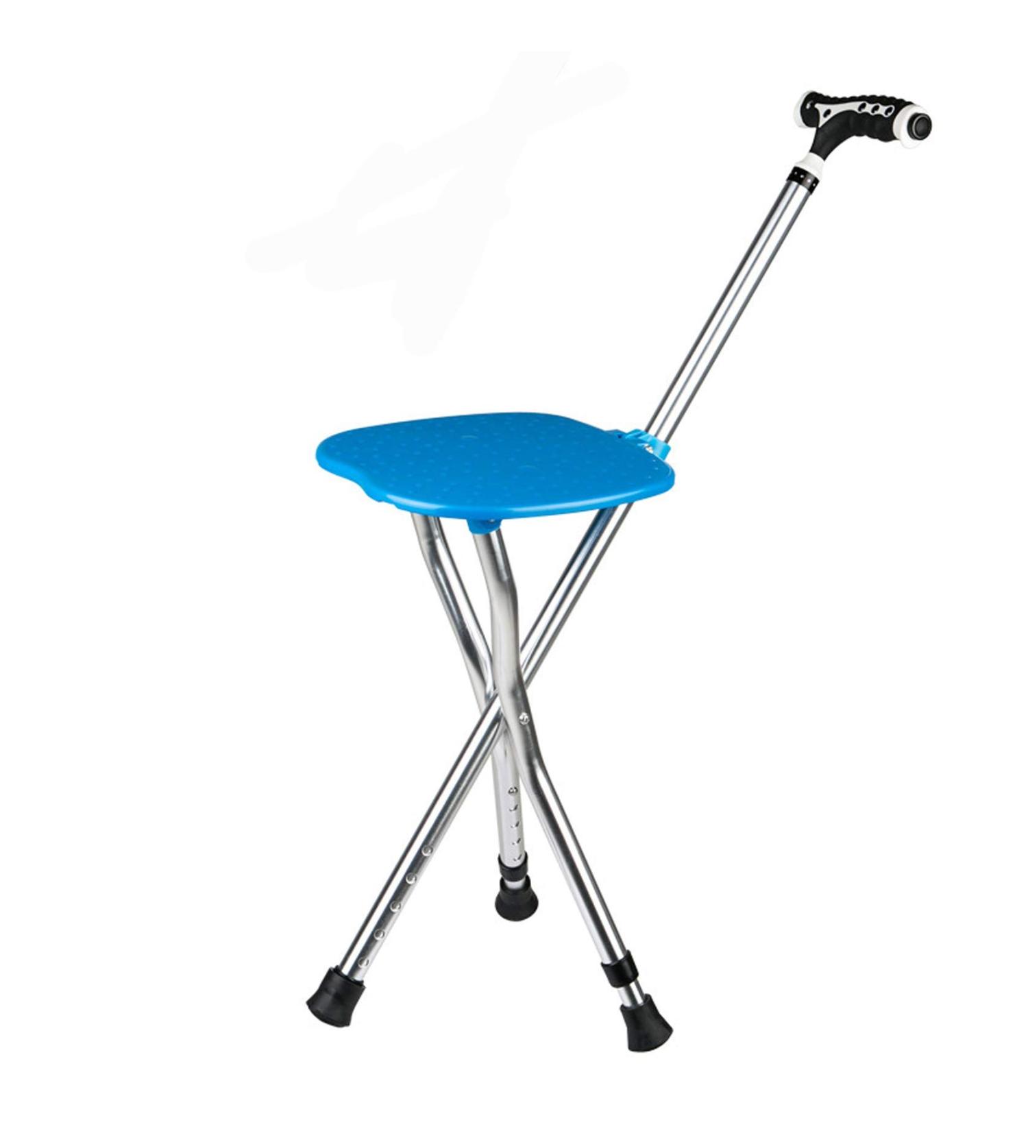 Walking Stick with Seat Folding Can Withstand 300 pounds of Travel Crutches with LED Lights Adjustable Height Suitable for The Elderly and Young People HGCHH Smooth Sailing - Buy Online on GoSupps.com