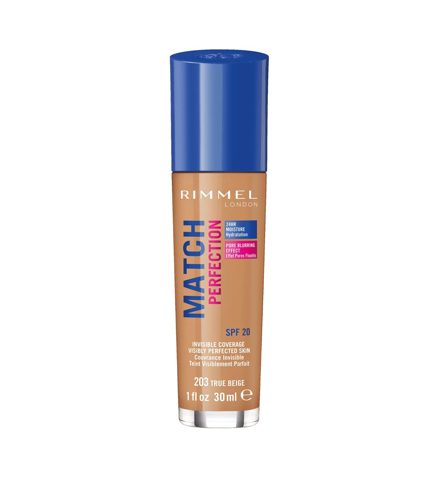  Rimmel Rimmel London Match Perfection Foundation 203 - Buy Online on GoSupps.com