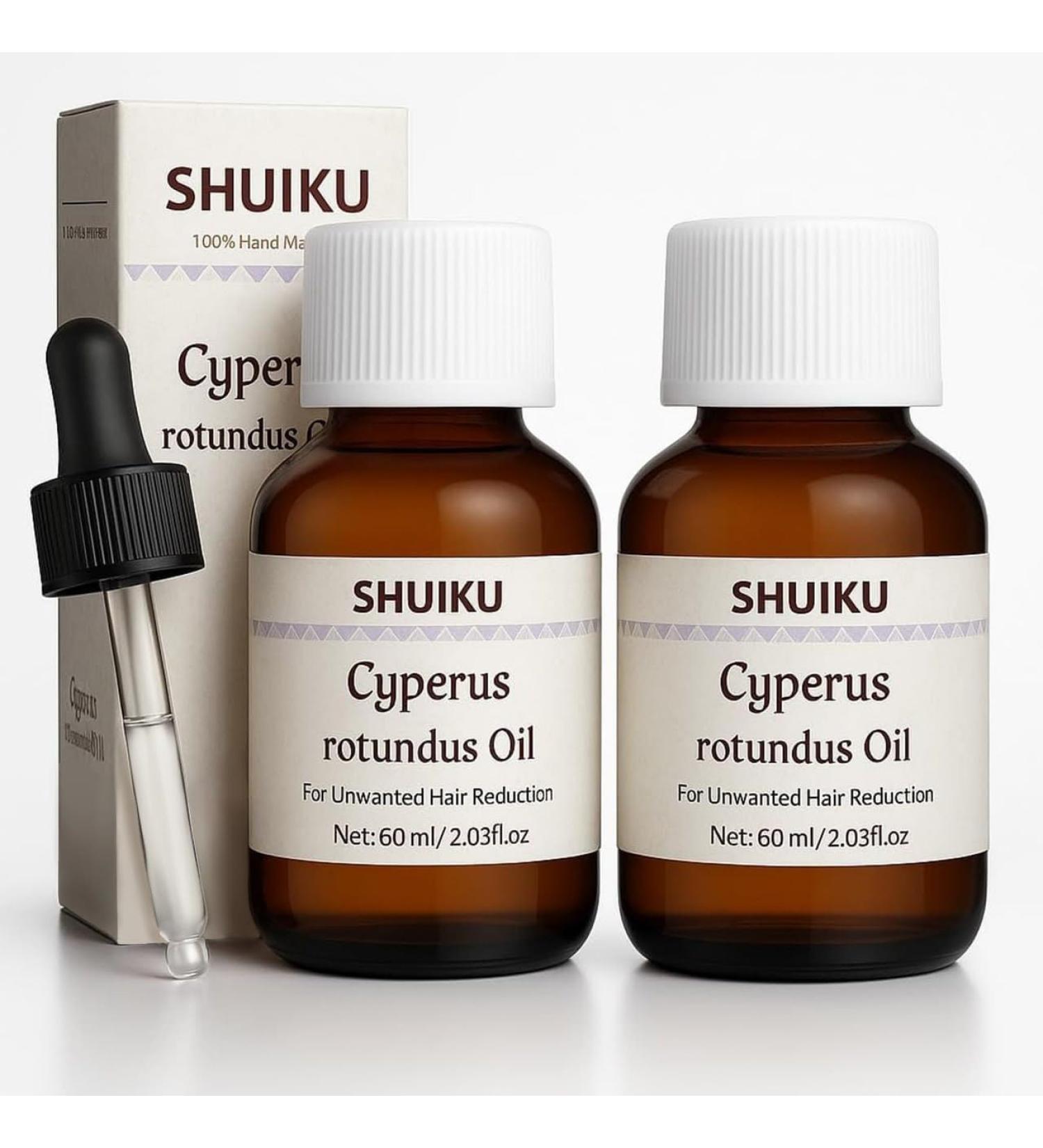 Cyperus Rotundus Oil for Hair Removal 2 PACKS 100% Pure Natural Cyprus Oil Organic Herbal Cypress Root Extract for Smooth Skin, Reducing Body Hair Growth, Ingrown Hair & Nourishment 60ml - Buy Online on GoSupps.com