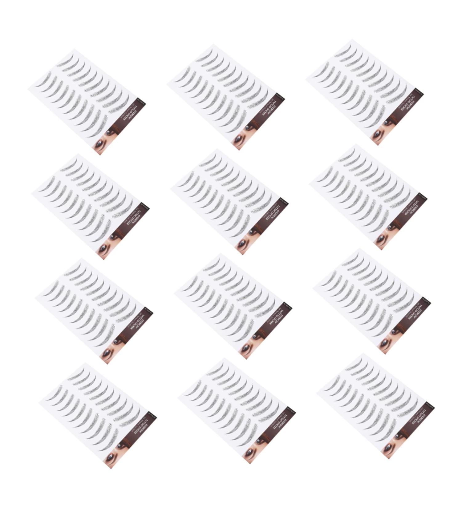 MAGICLULU 12 Sheets Waterproof Eyebrow Stickers Fake Eyebrows Stickera Man Artificial Transfer Stickers Filler - Buy Online on GoSupps.com