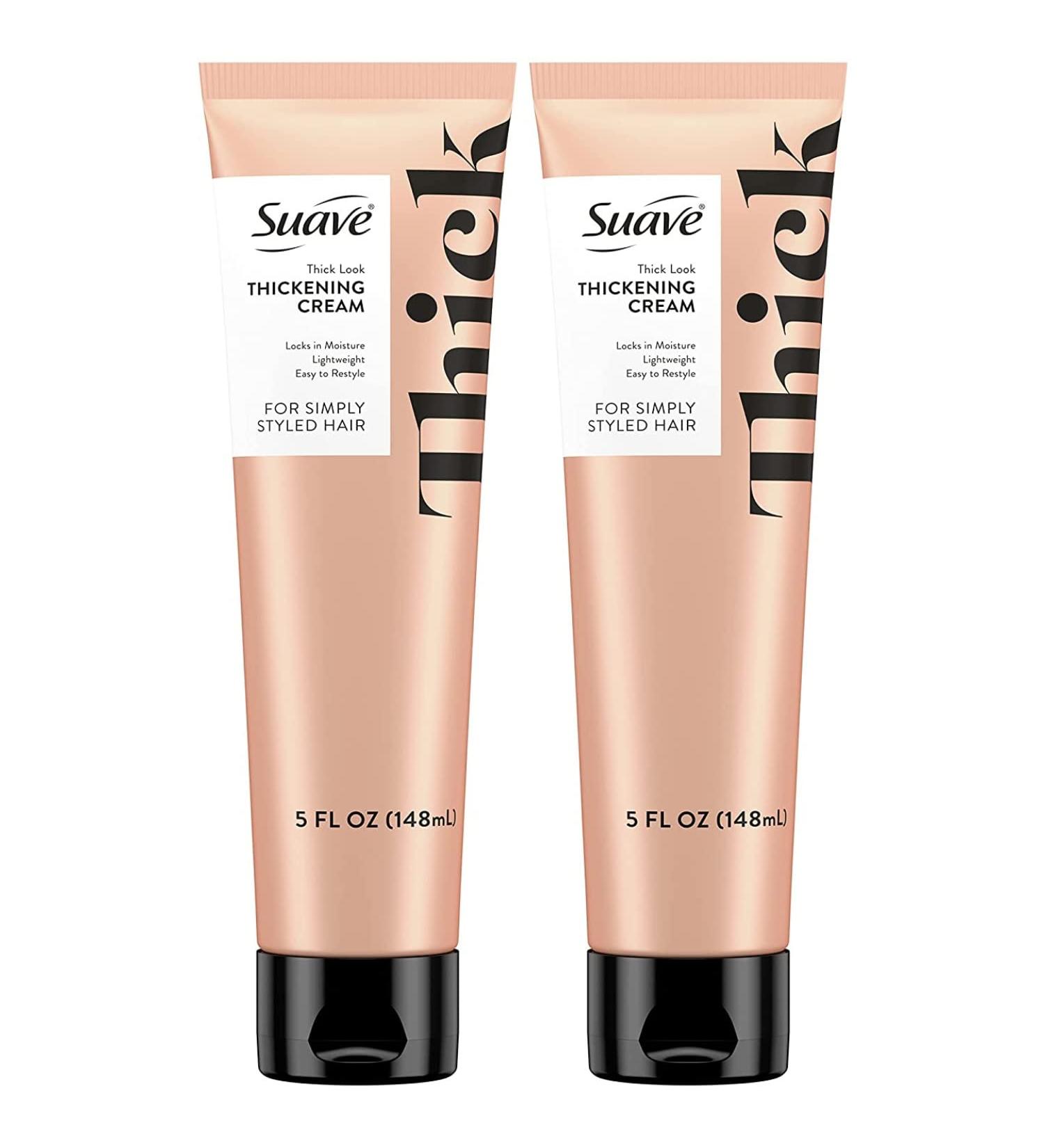 Suave Simply Styled Thickening Hair Cream - Heat Protectant for Hair Styling - 5 Oz (Pack of 2) - Buy Online on GoSupps.com