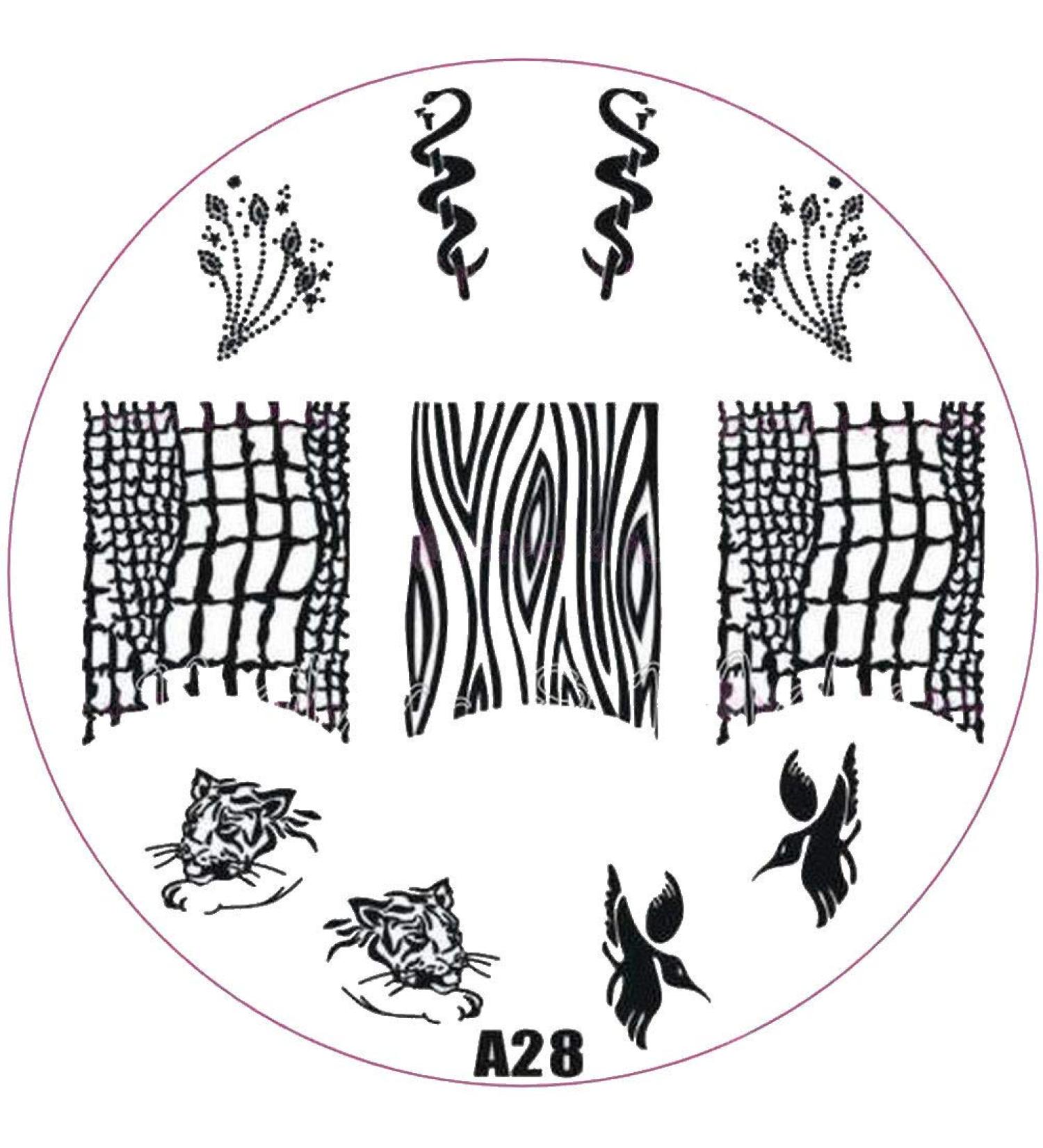 ++SPECIAL ITEM++ Stamping stencil A-Series: A28 Snakeskin Snakeskin Geese Tiger