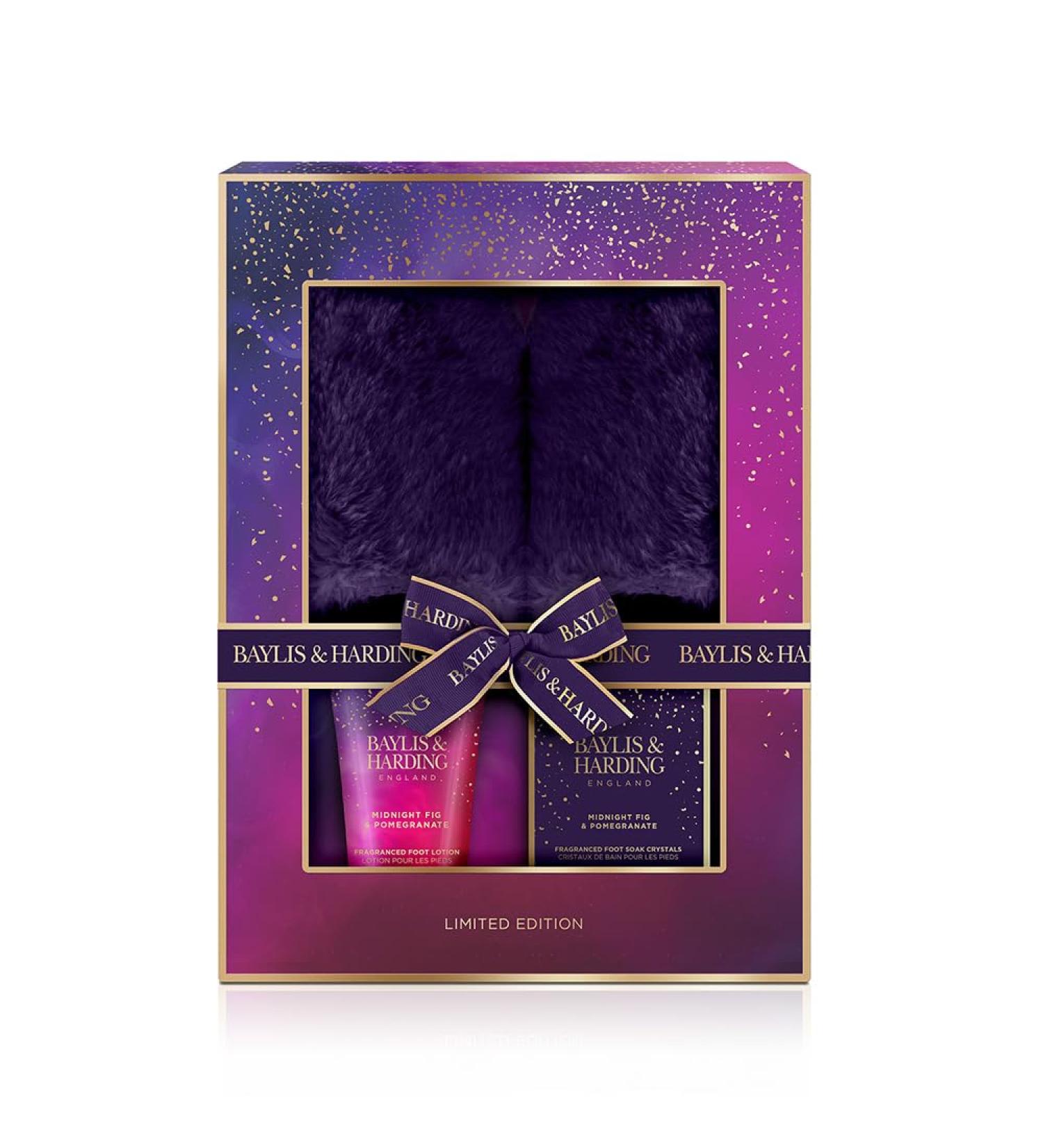 Baylis & Harding Midnight Fig & Pomegranate Luxury Slipper Gift Set - Vegan Friendly - Buy Online on GoSupps.com