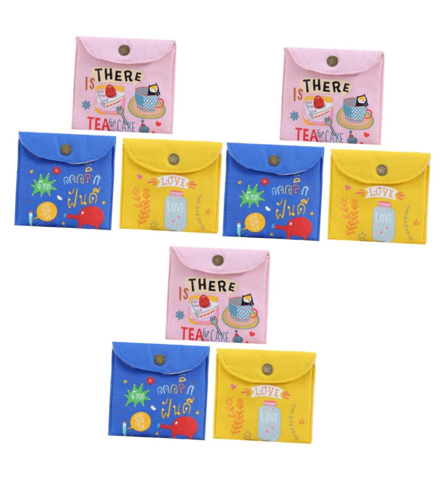 Gleavi 9-Piece Storage Bag Set for Women | Cosmetic Zipper Bags Wallets & Coin Pouches | Durable Canvas for Bandages & Tampons - Shop Internationally - Buy Online on GoSupps.com