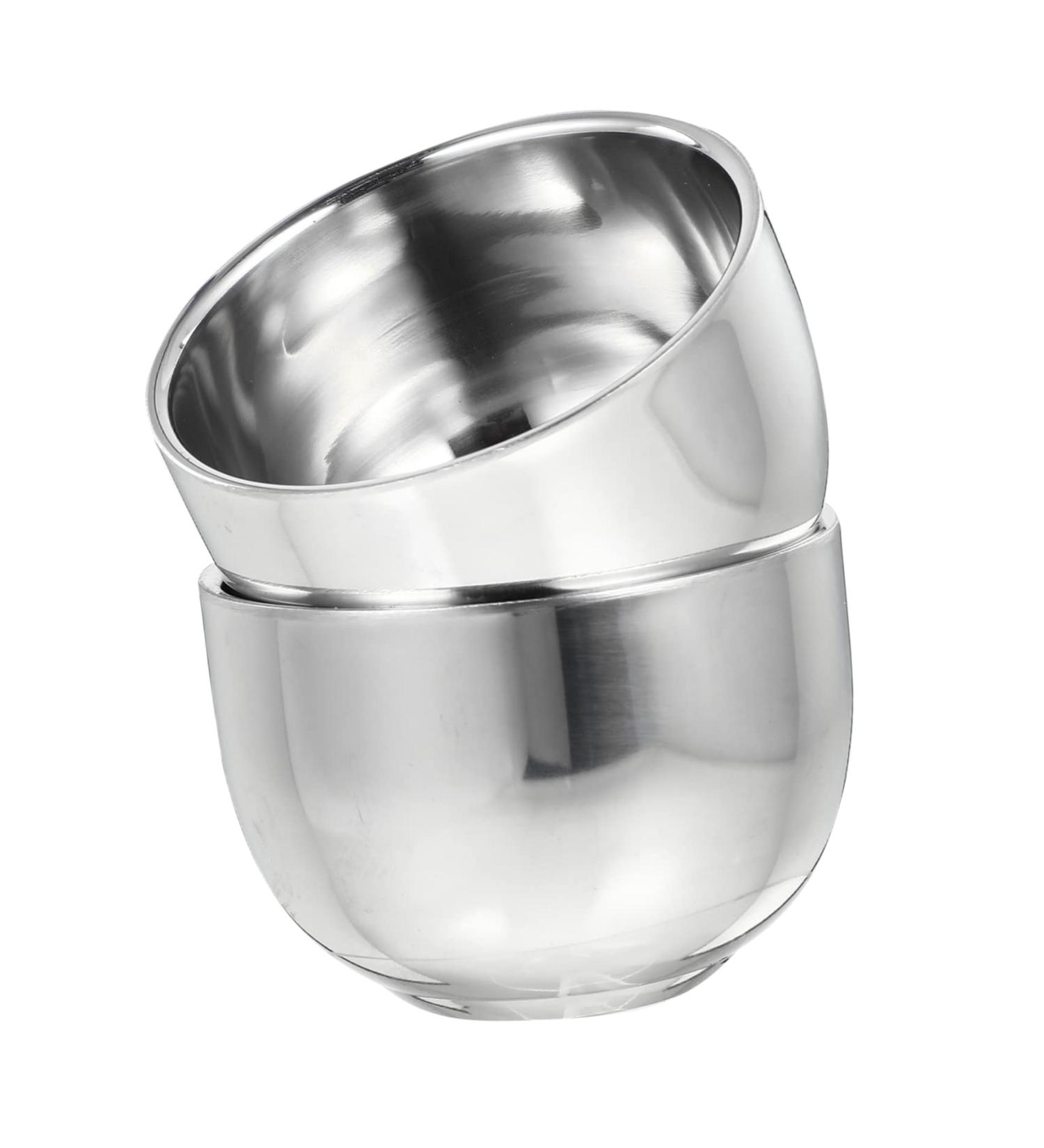 Durable Stainless Steel Razor Soap Bowl Cup - Healeeved 2-Piece Shaving Tool for Hairdressers | Perfect for Smooth Shaving Experience - Buy Online on GoSupps.com