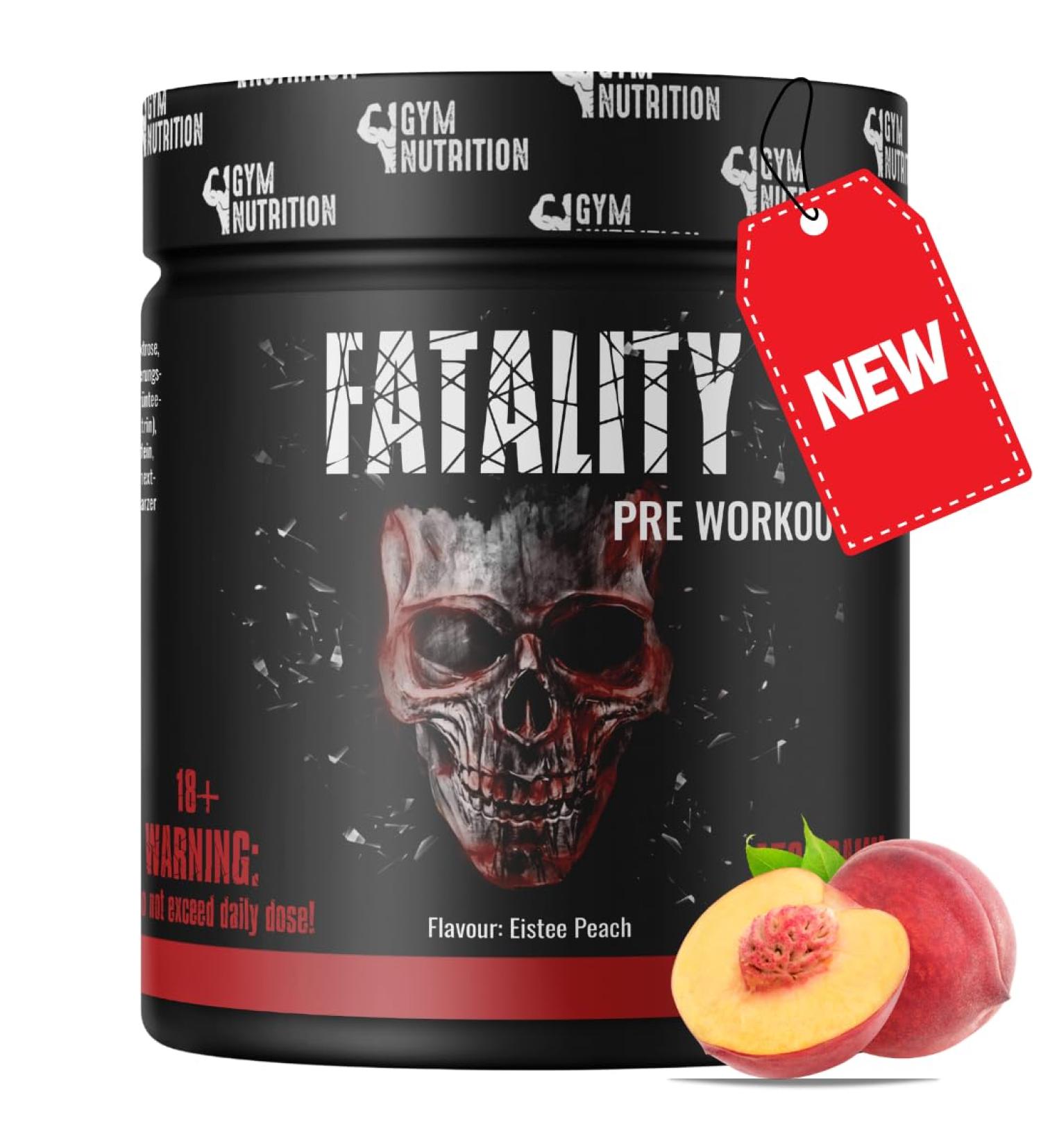 Fatality Ultra Hardcore Pre Workout Booster - 450g Ice Tea Peach | ATP L-Arginine Citrulline Beta Alanine Caffeine | International Shipping Available - Buy Online on GoSupps.com