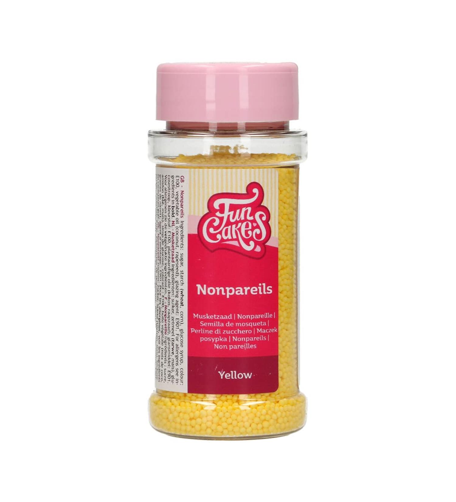 FunCakes Nonpareils Yellow - Delicious Cake Sprinkles for Perfect Decorating | 80g - Buy Internationally - Buy Online on GoSupps.com