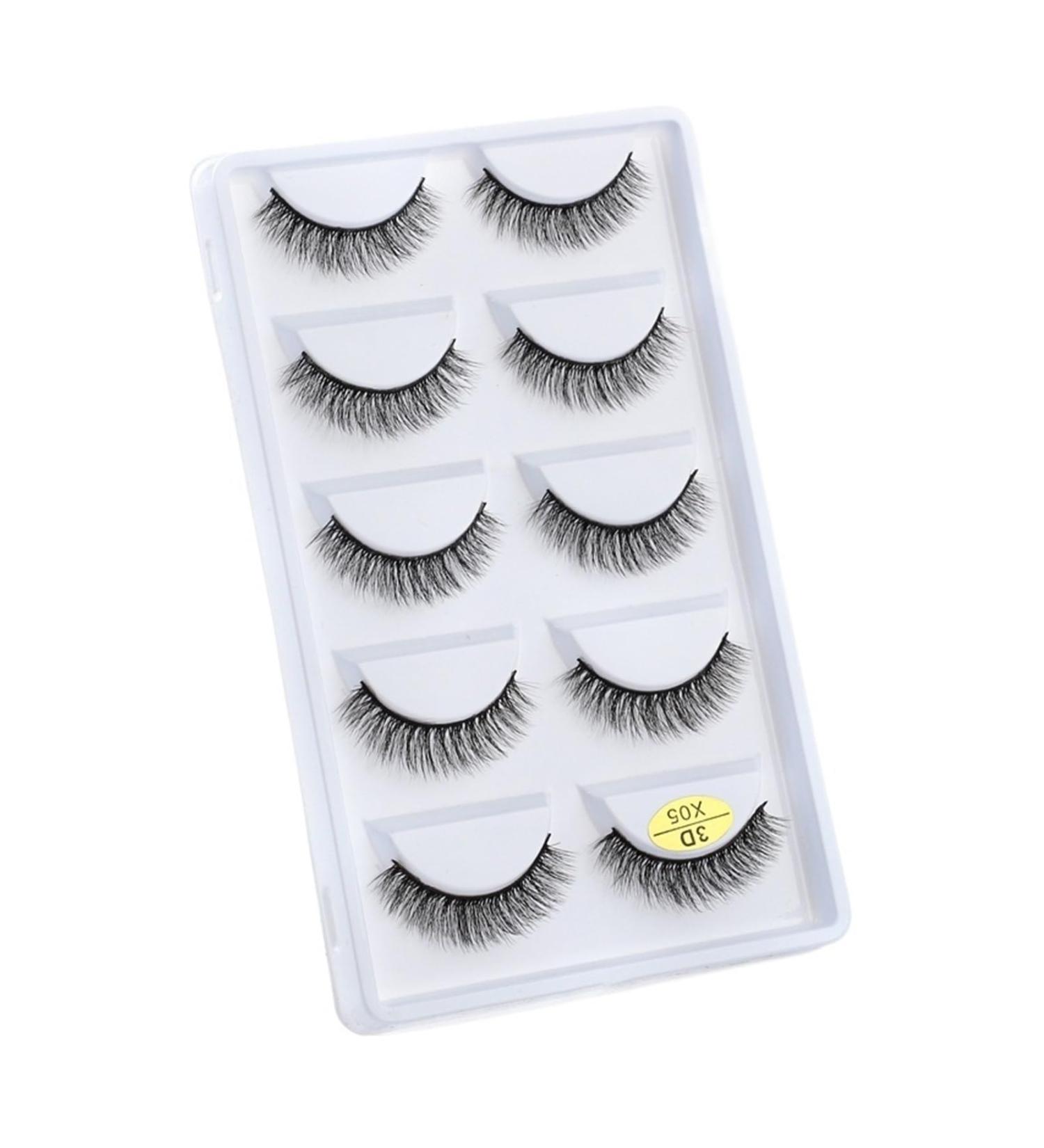UAMOU Mink Eyelashes 10/50/100 Boxes Wispy 3D Mink Lashes Makeup Natural Long Volume False Eyelashes Bulk Faux Cils Custom Cheerfully (Color : 5 Pairs X05 Size : 50 Boxes) - Buy Online on GoSupps.com