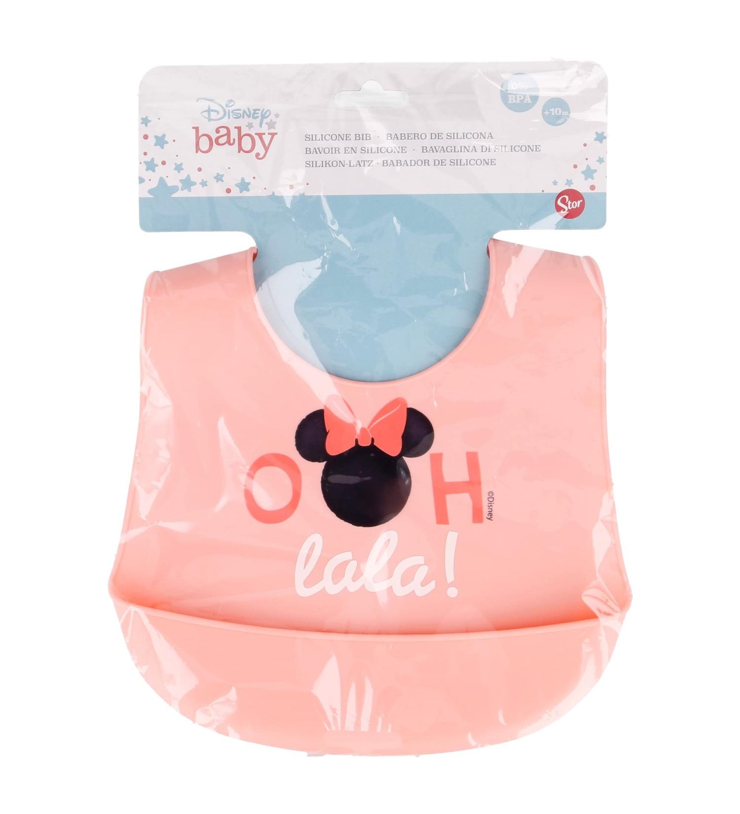 Buy Stor Silicone Bib - Minnie Mouse (Disney Baby) | International Shipping Available - Buy Online on GoSupps.com