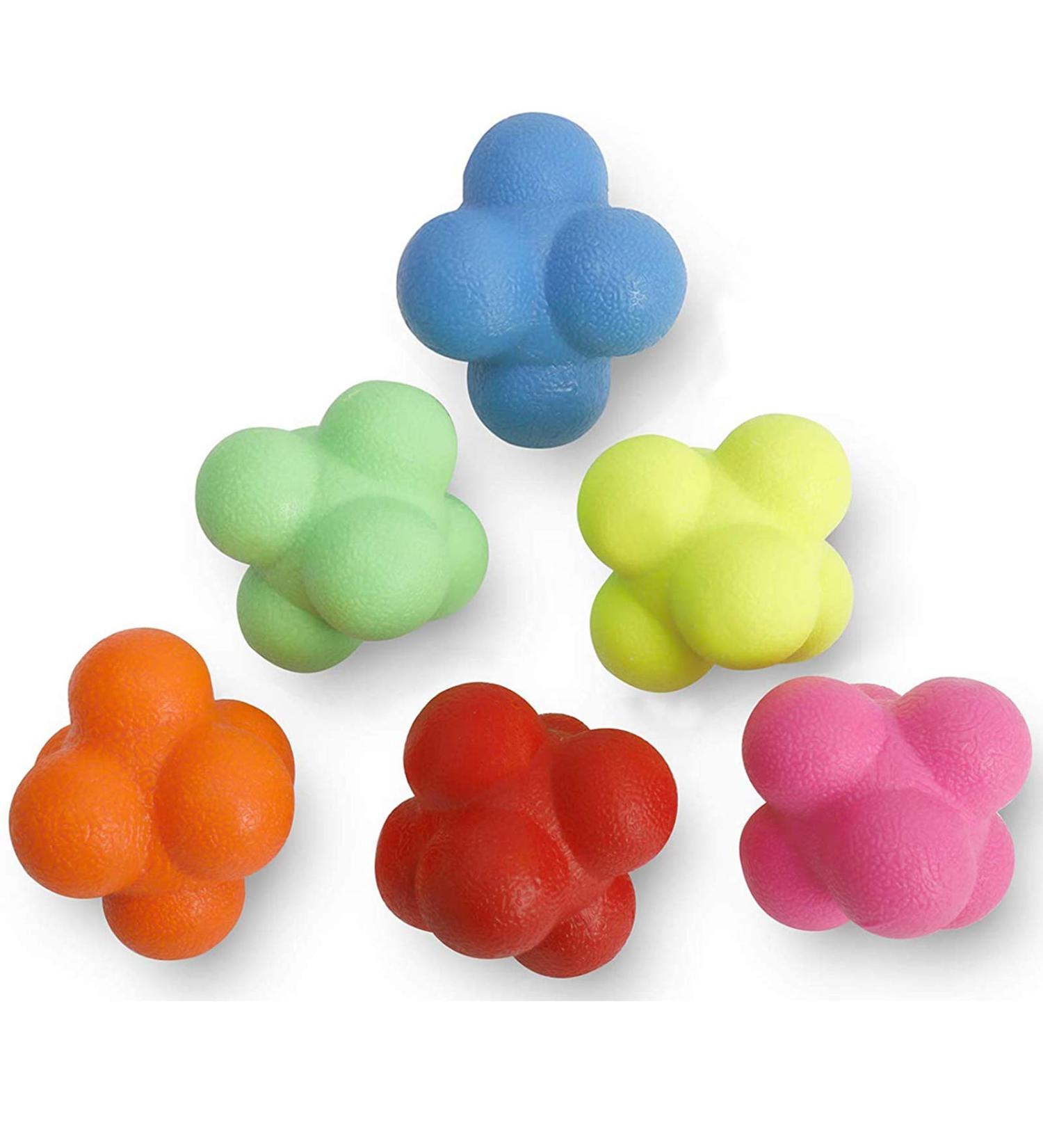 Yaegoo 6 PCS Rubber Reaction Bounce Balls for Hand-Eye Coordination - Agility & Speed Training - Buy Online on GoSupps.com