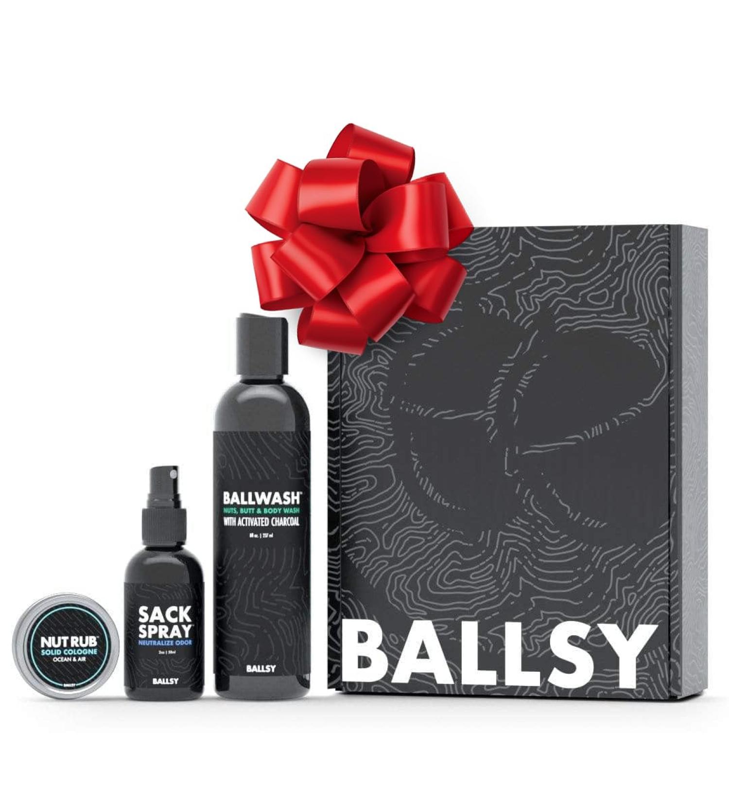 Ballsy Sack Pack Men's Fresh Kit Includes Body Wash Deodorizing Spray and Cologne Rub Men's Body Care Ball Wash for Men Gift Pack Ocean & Air - Buy Online on GoSupps.com