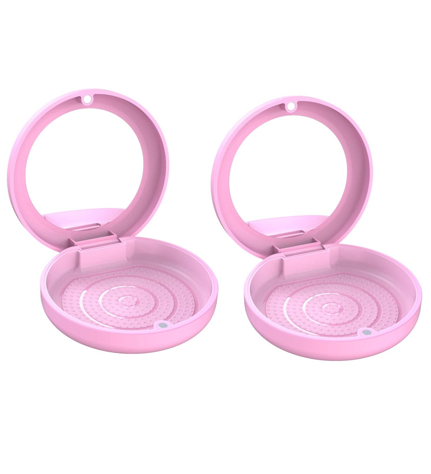 Aligner Case with Mirror and Magnetic Closure (2 Pack) - Pink - Buy Online on GoSupps.com