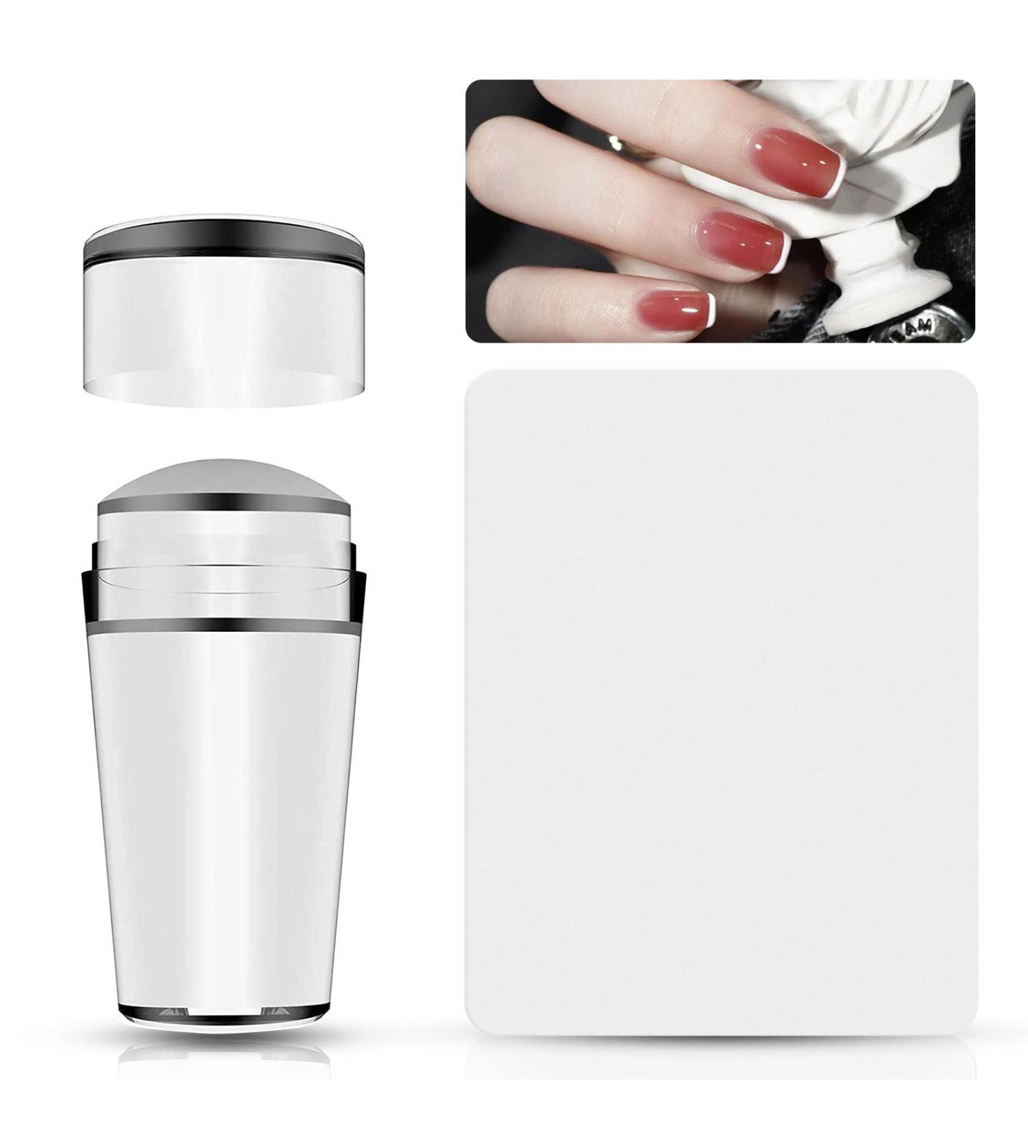 Silicone Nail Art Stamper Clear Jelly Kit - Stamping Tools for DIY French Tip Nails - Buy Online on GoSupps.com