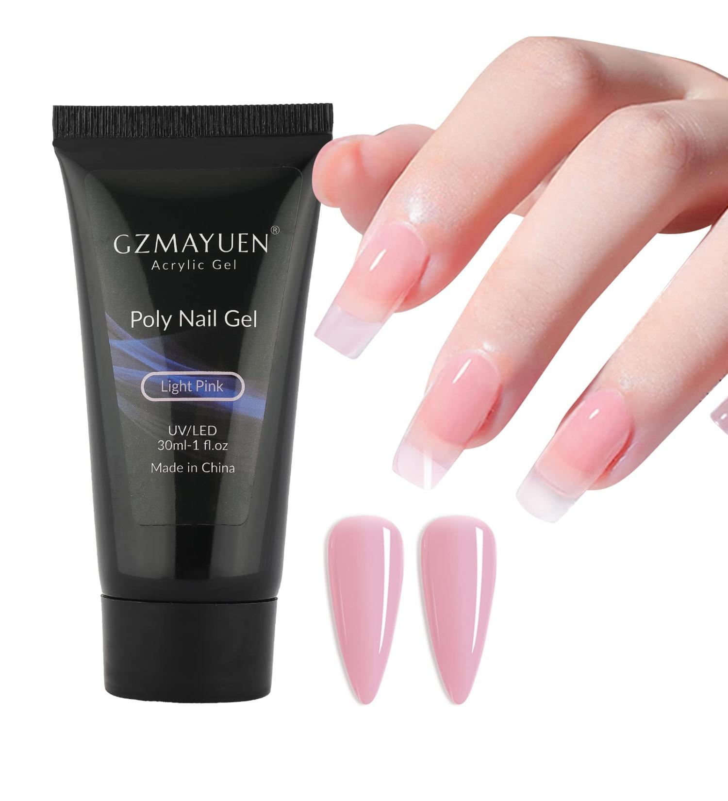 Premium UV Gel for Gel Nails - 30ml Pink Poly Nail Gel for Nail Extensions & Design - Buy Online on GoSupps.com