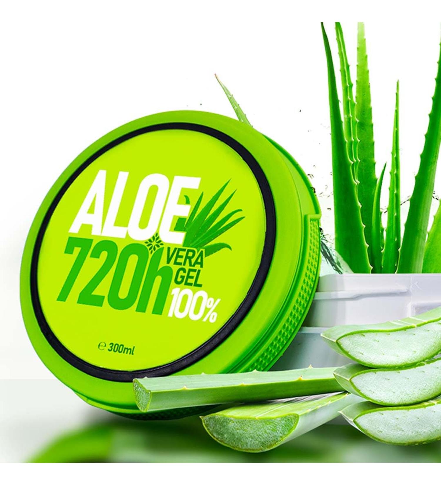 Aloe Vera Gel 720h Premium Quality From Organic Farms in Spain - Fast Absorption Non Sticky 100% Natural No Artificial Thickeners - Sunburn Relief 300ml - Buy Online on GoSupps.com