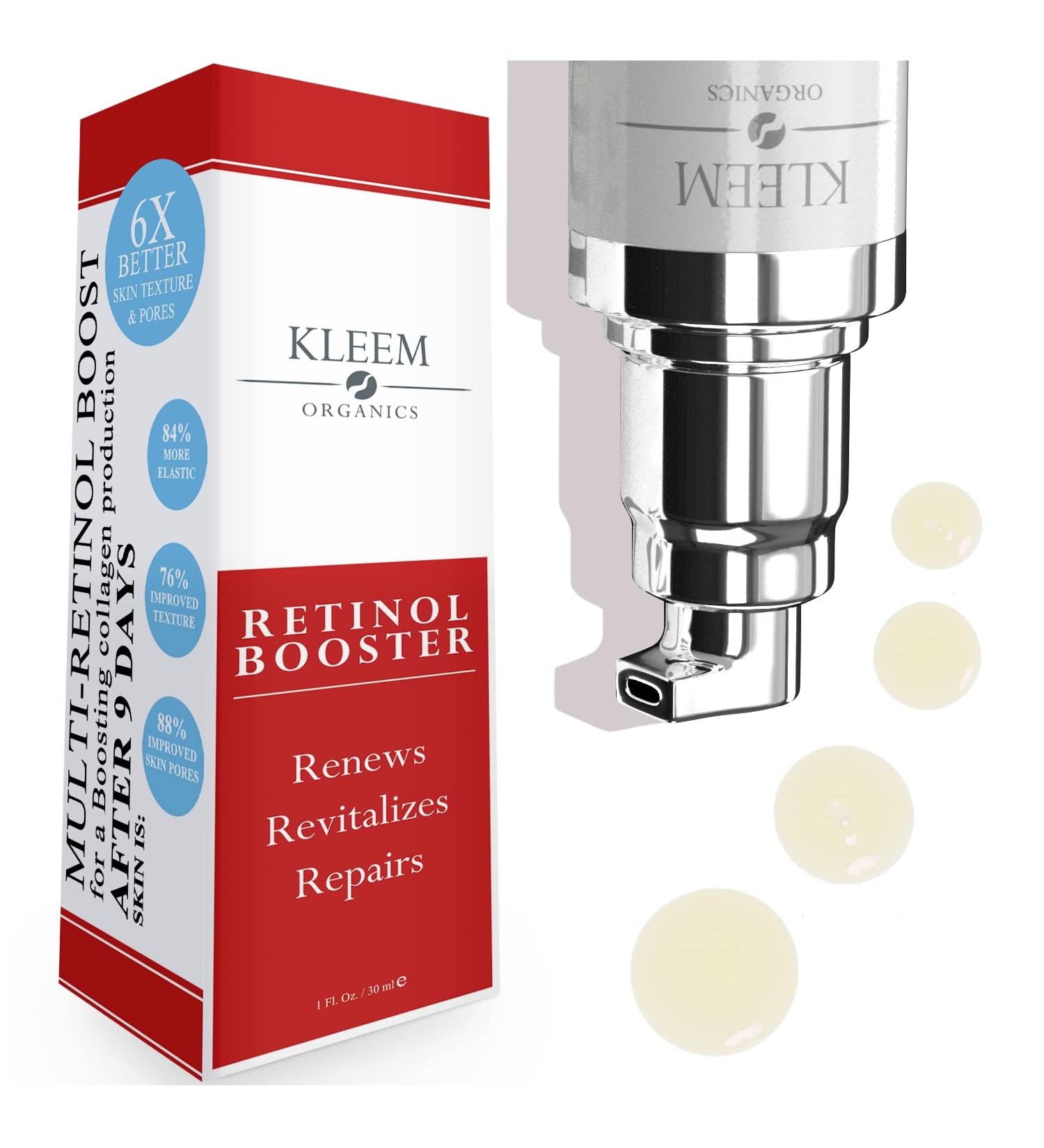 Organic Resurfacing Retinol Serum with Hyaluronic Acid & Vitamin E | Anti Wrinkle, Sun Damage Repair | Improve Elasticity & Radiance - Buy Online on GoSupps.com