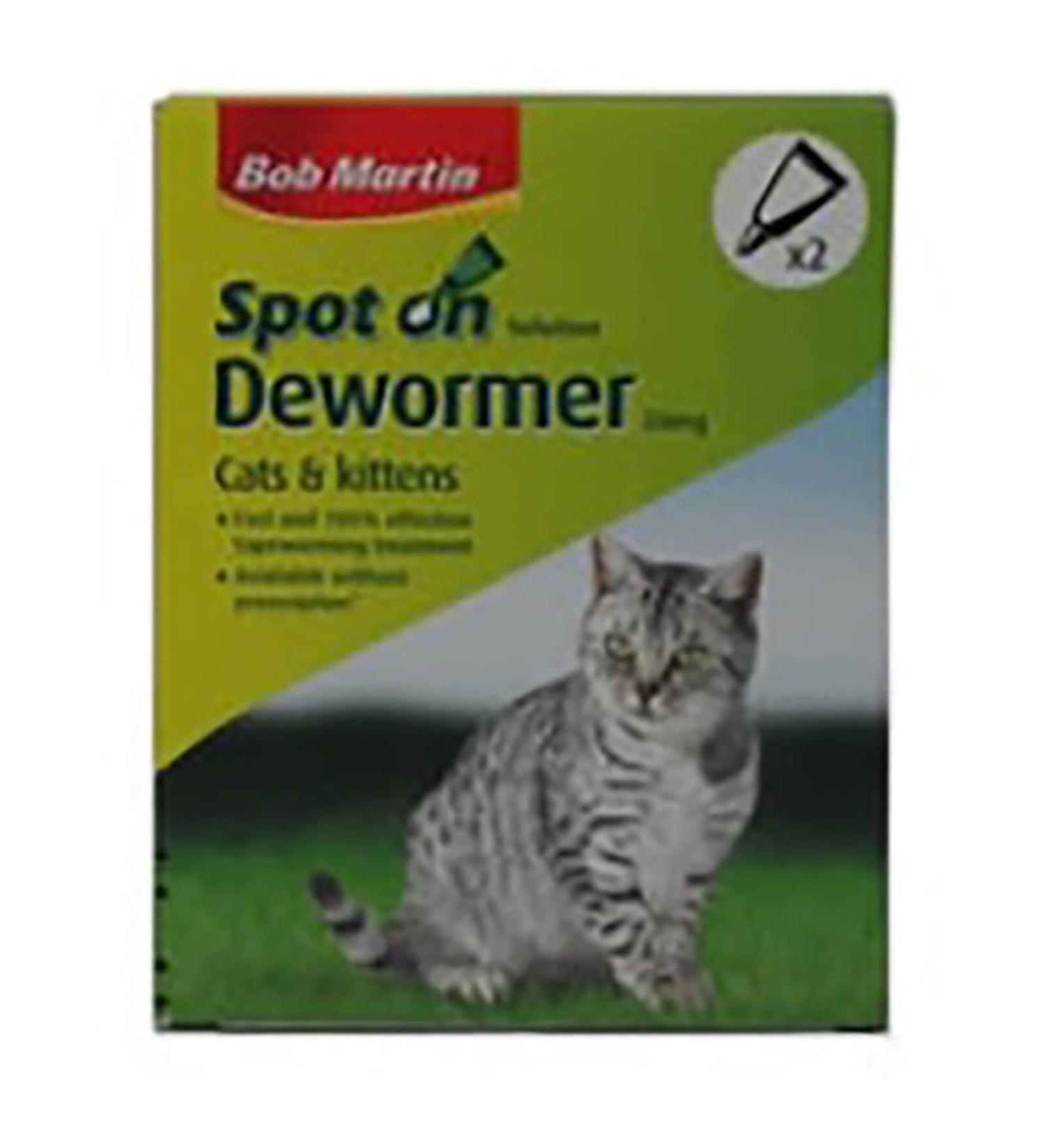 Bob Martin Cat Deworming Treatment Clear Spot On Wormer For Cats And Kittens 2 Pipettes