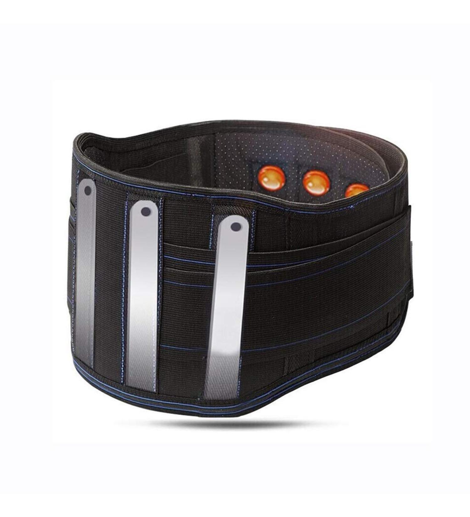 Samnuerly Adjustable Double-Train Loan Girdle | Lower Back Support Waist Belt with Breathable Mesh Inserts & Self-Heating Magnet (Size L) - Shop Now! - Buy Online on GoSupps.com