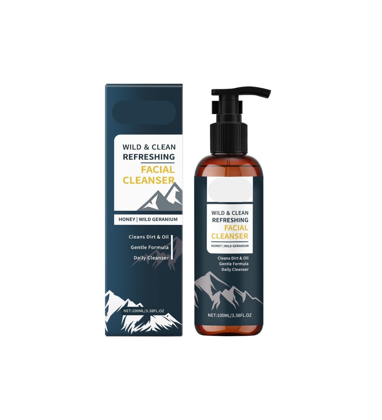 Men's Nourishing Facial Cleanser - Gentle Deep Cleaning Oil Control Anti-Wrinkle & Long-Lasting Hydration(3PCS) - Buy Online on GoSupps.com