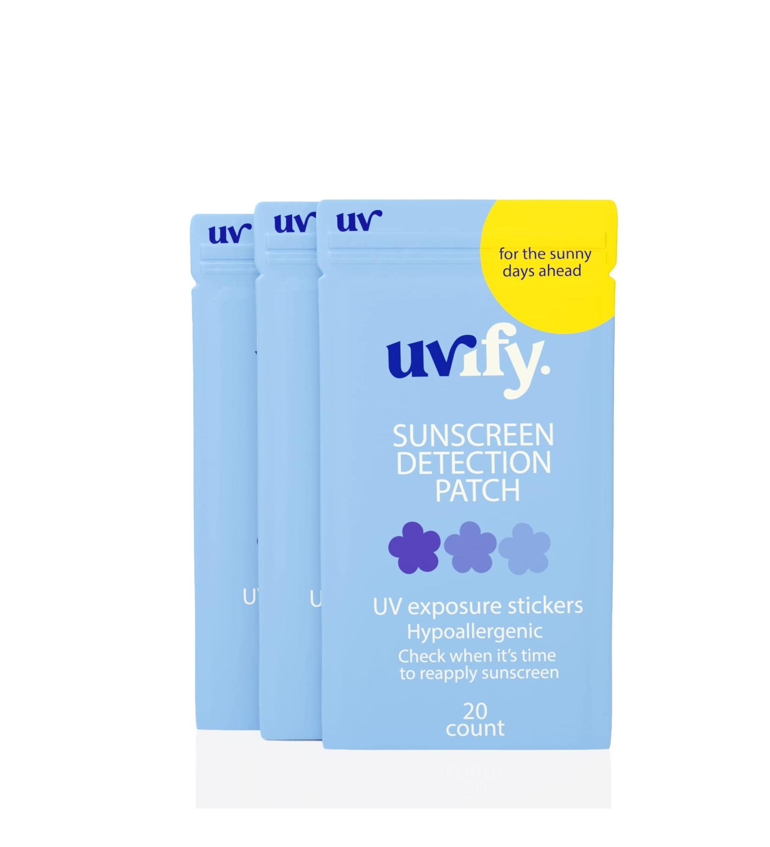 UVIFY UV Detection Stickers for Sunscreen | 60 Count | Re-Apply Reminder | Safe for Kids Age 3+ | Pack of 3 - Buy Online on GoSupps.com