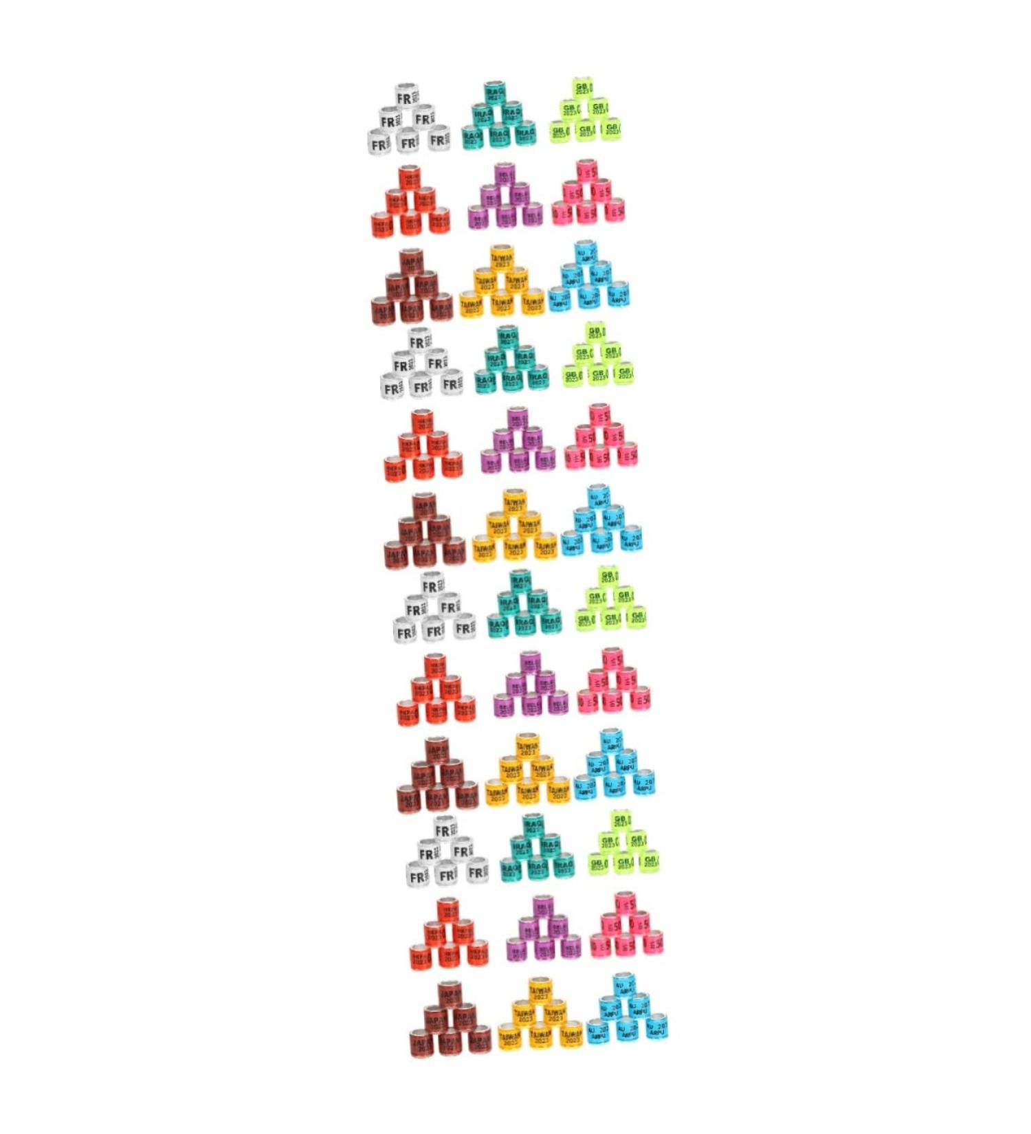 FRCOLOR 400 Pcs Pigeon Foot Ring Pets Racing Pigeon Ankle Bands Poultry Distinguish Marker Pigeon Racing 1.1x0.8cmx4pcs Random Colorx4pcs - Buy Online on GoSupps.com