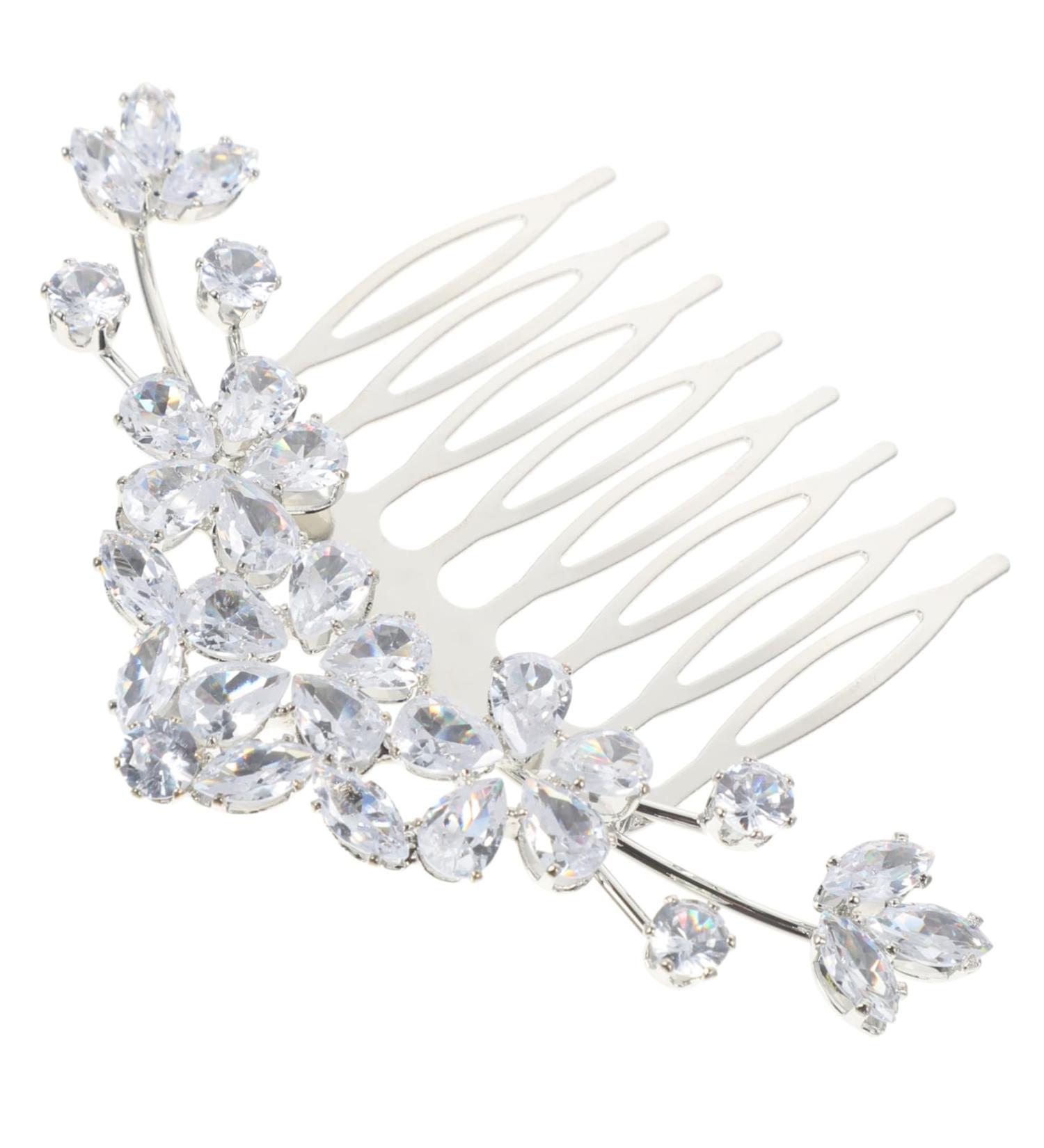 Didiseaon Bangs Comb Crystal Headband Pearl Wedding Hairpieces Bridal Hair Clip Hair Jewels for Women Hair Pearls Tiara Hair Accessories Rhinestones Aluminum Alloy Bride Hair Comb - Buy Online on GoSupps.com